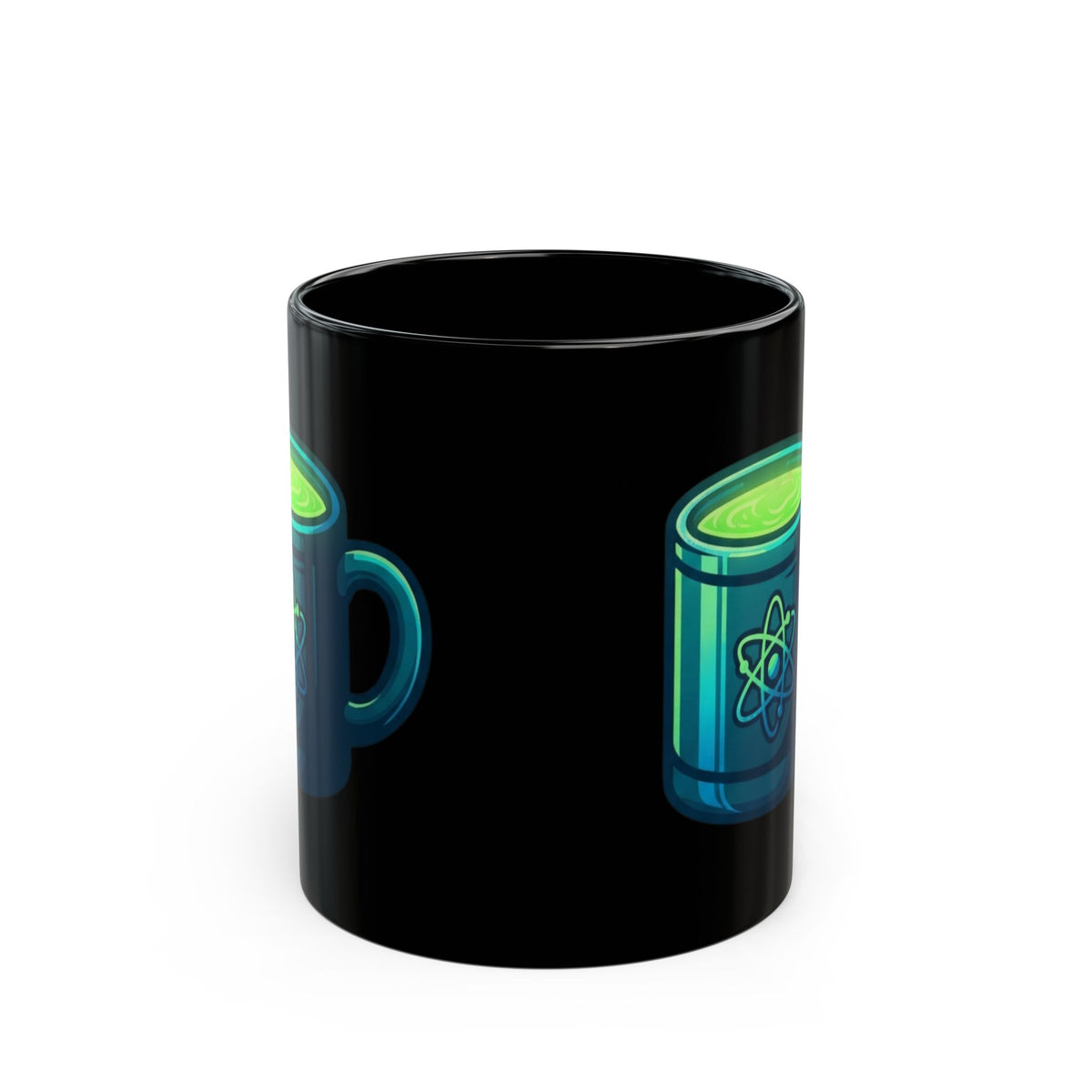 "I Like My Radiation Like My Coffee" Black Ceramic Mug — Graphic