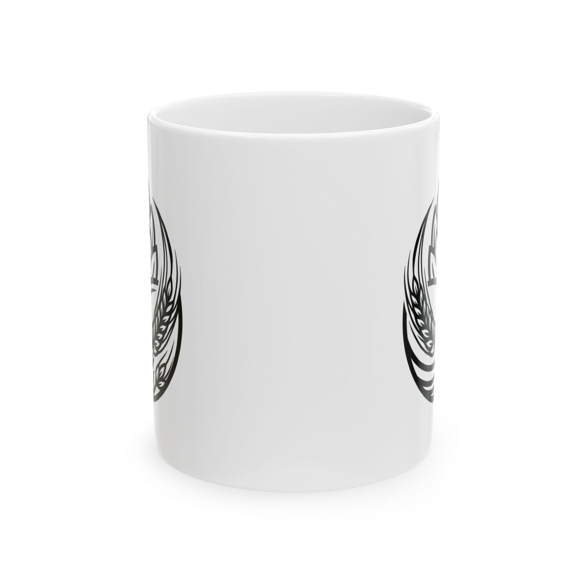 "The Beer Always Wins" White Ceramic Mug — Graphic
