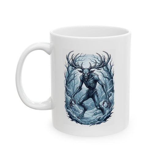 "Wendigo (Algonquian Folklore)" White Ceramic Mug