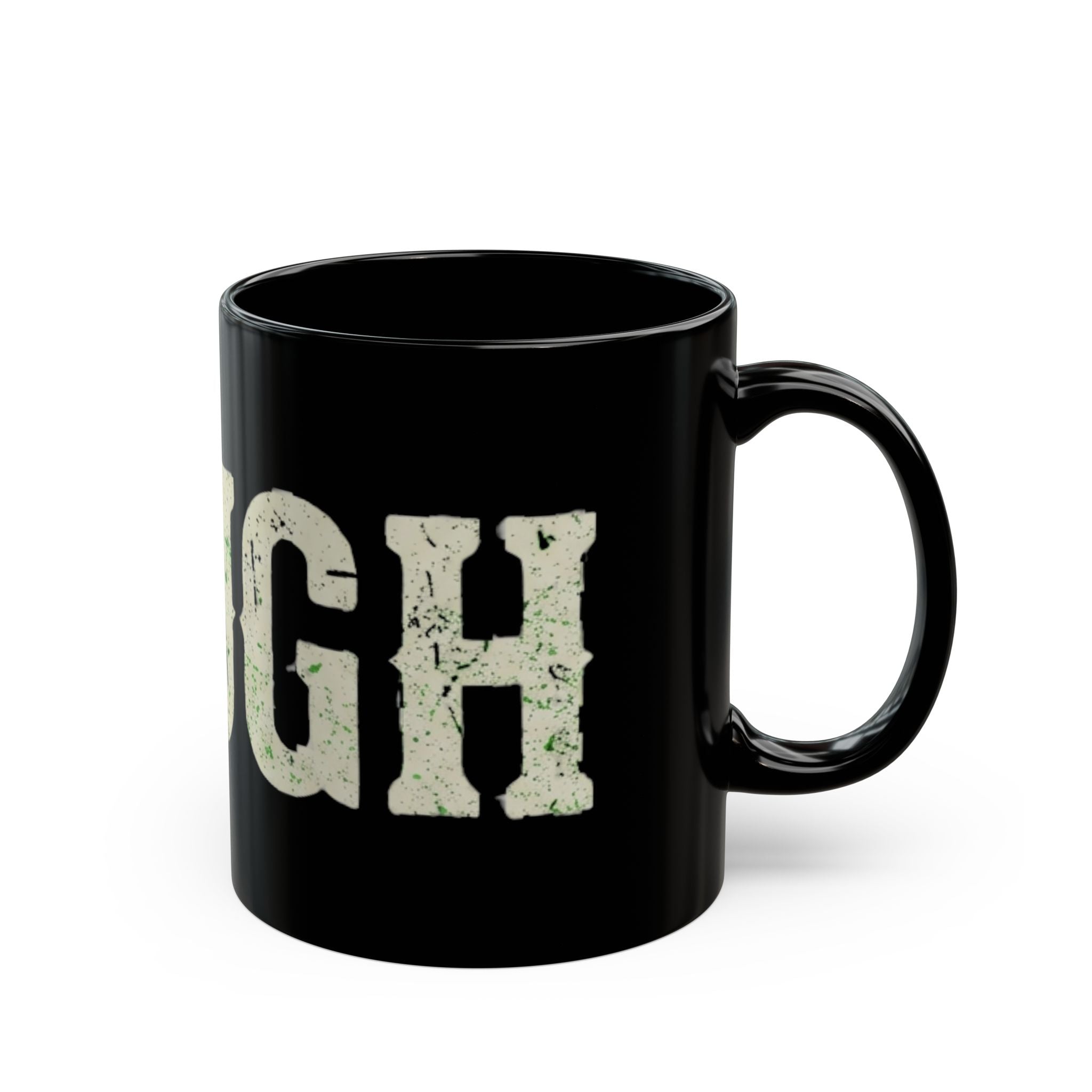 "Choose to Laugh" Black Ceramic Mug — Graphic