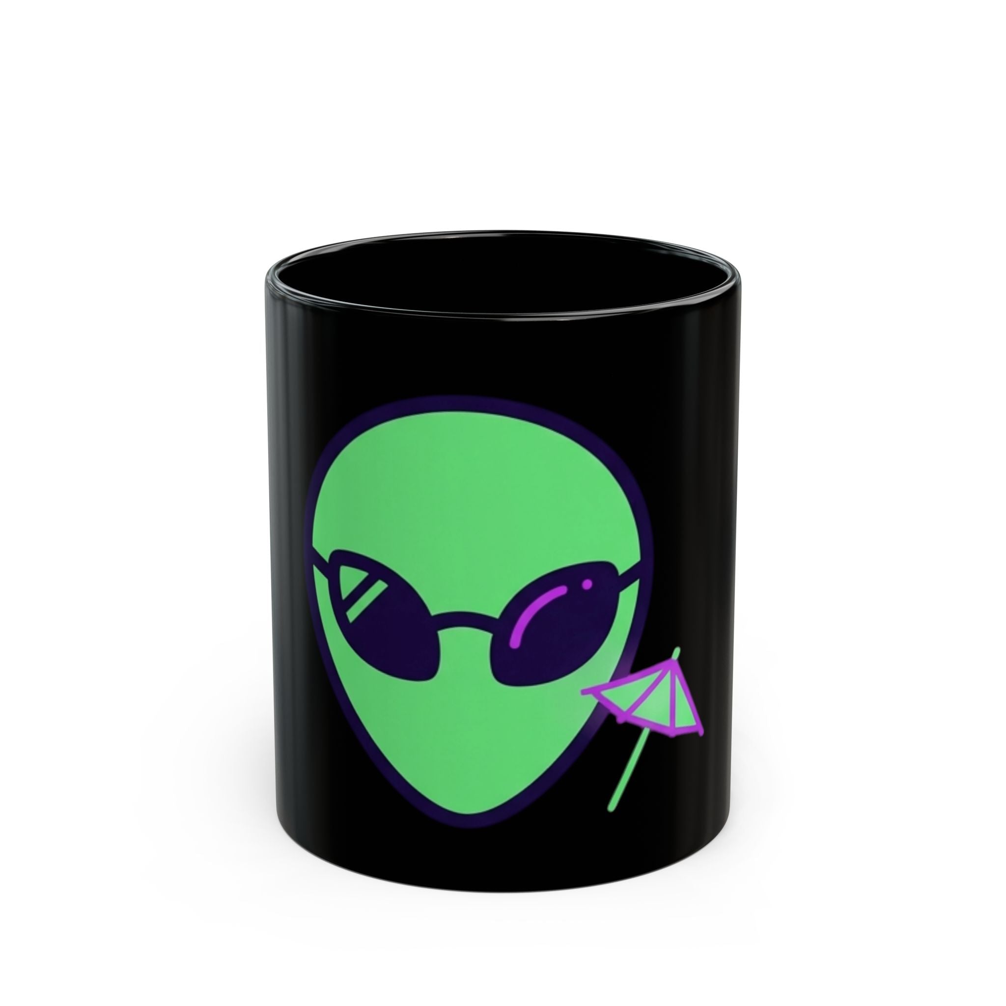 "Drunk Alien" Black Ceramic Mug — Graphic