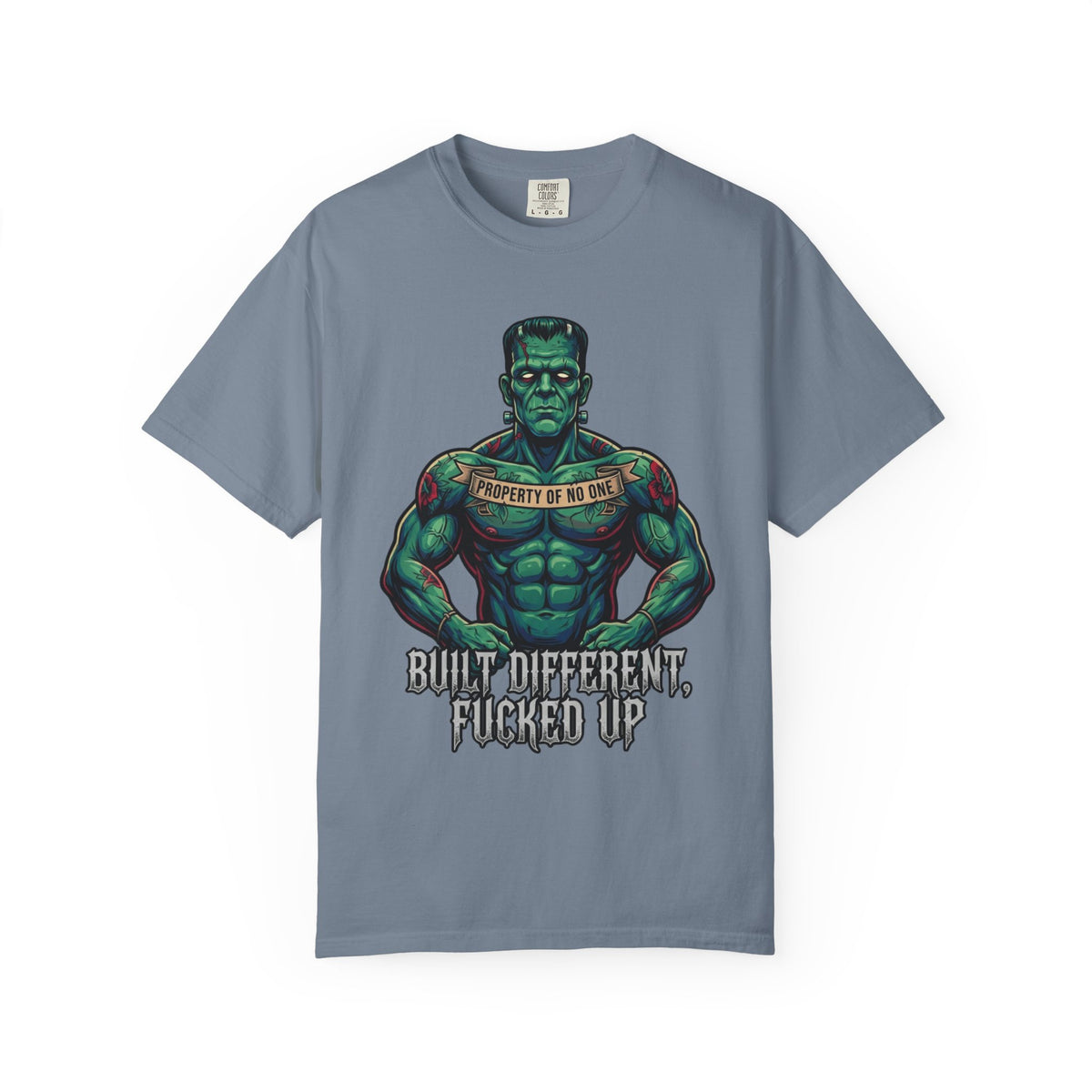 Color: Blue Jean | Built Different Unisex Garment-Dyed Tee