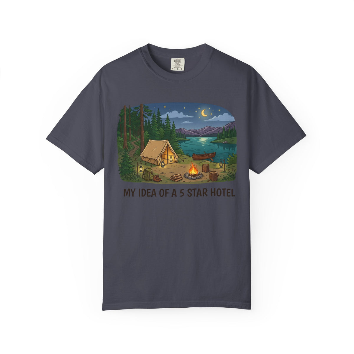 Color: Navy | Five Star Hotel Unisex Garment-Dyed Tee