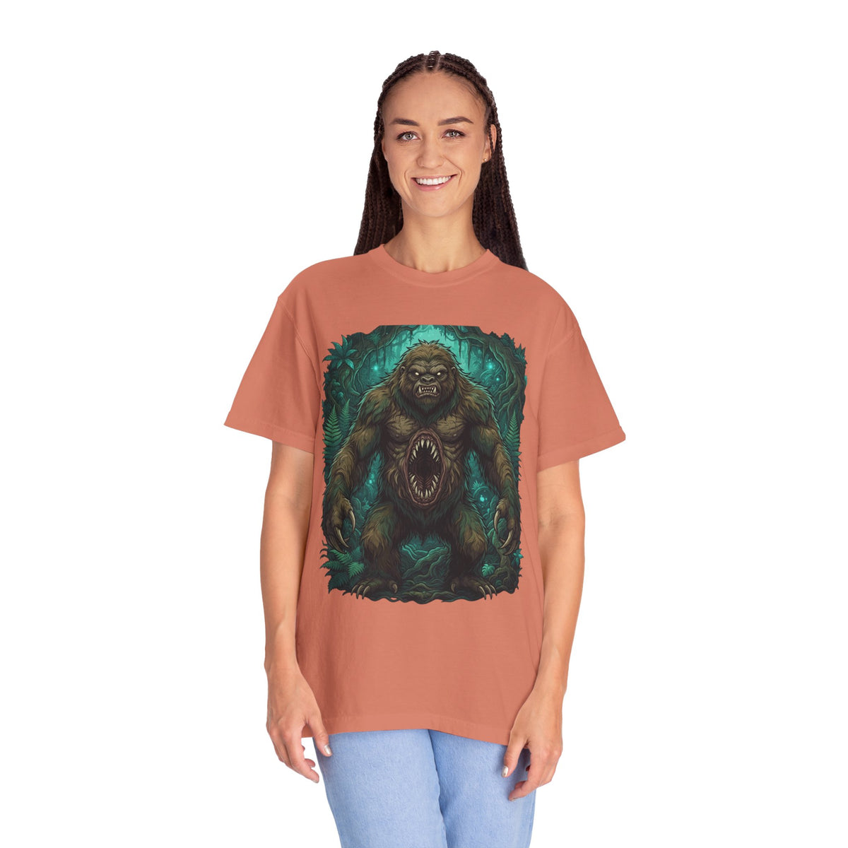 Color: Terracotta | Mapinguari (Amazon Rainforest) Unisex Garment-Dyed Tee