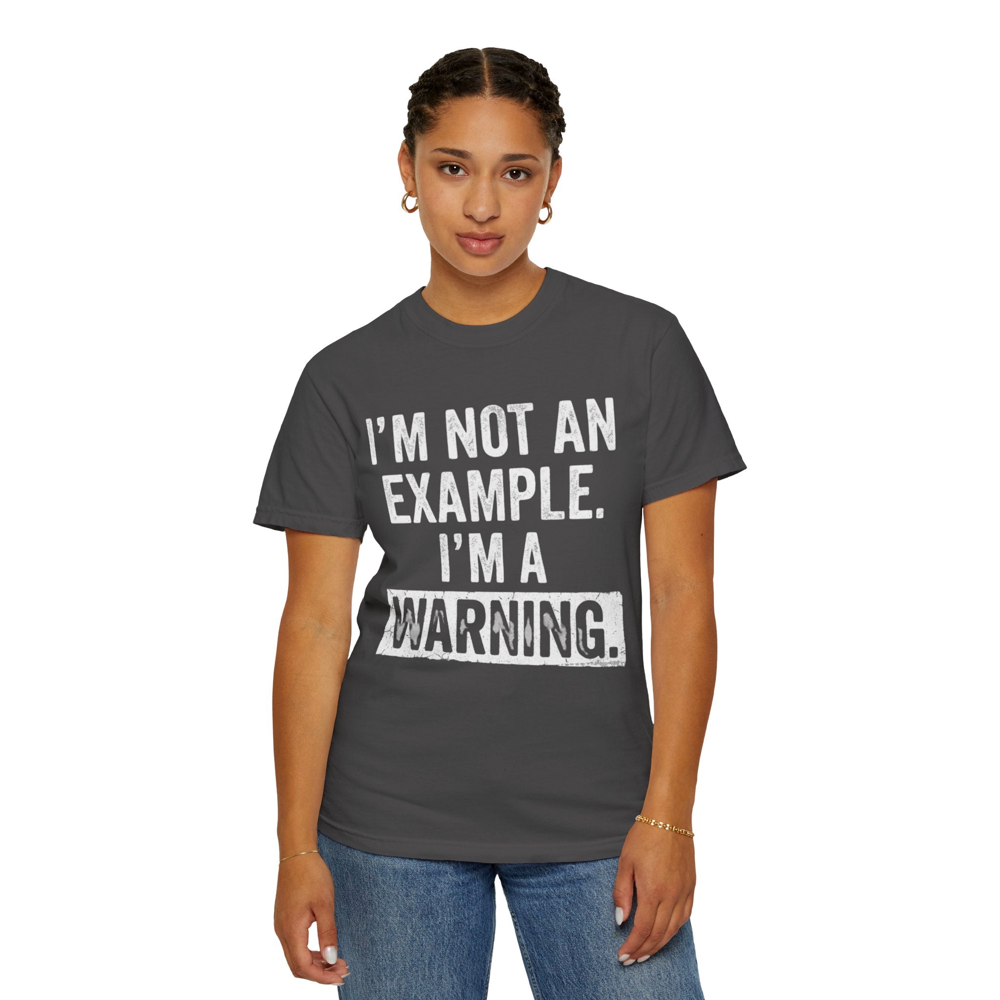 "I'm Not An Example" Unisex Garment-Dyed Tee