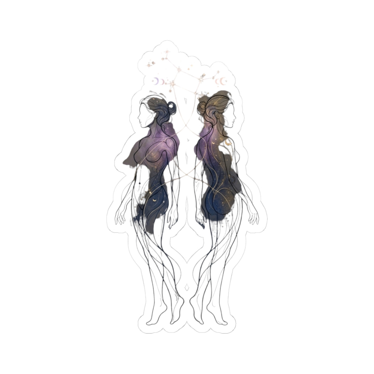 "Gemini The Celestial Twins" Sticker — Main
