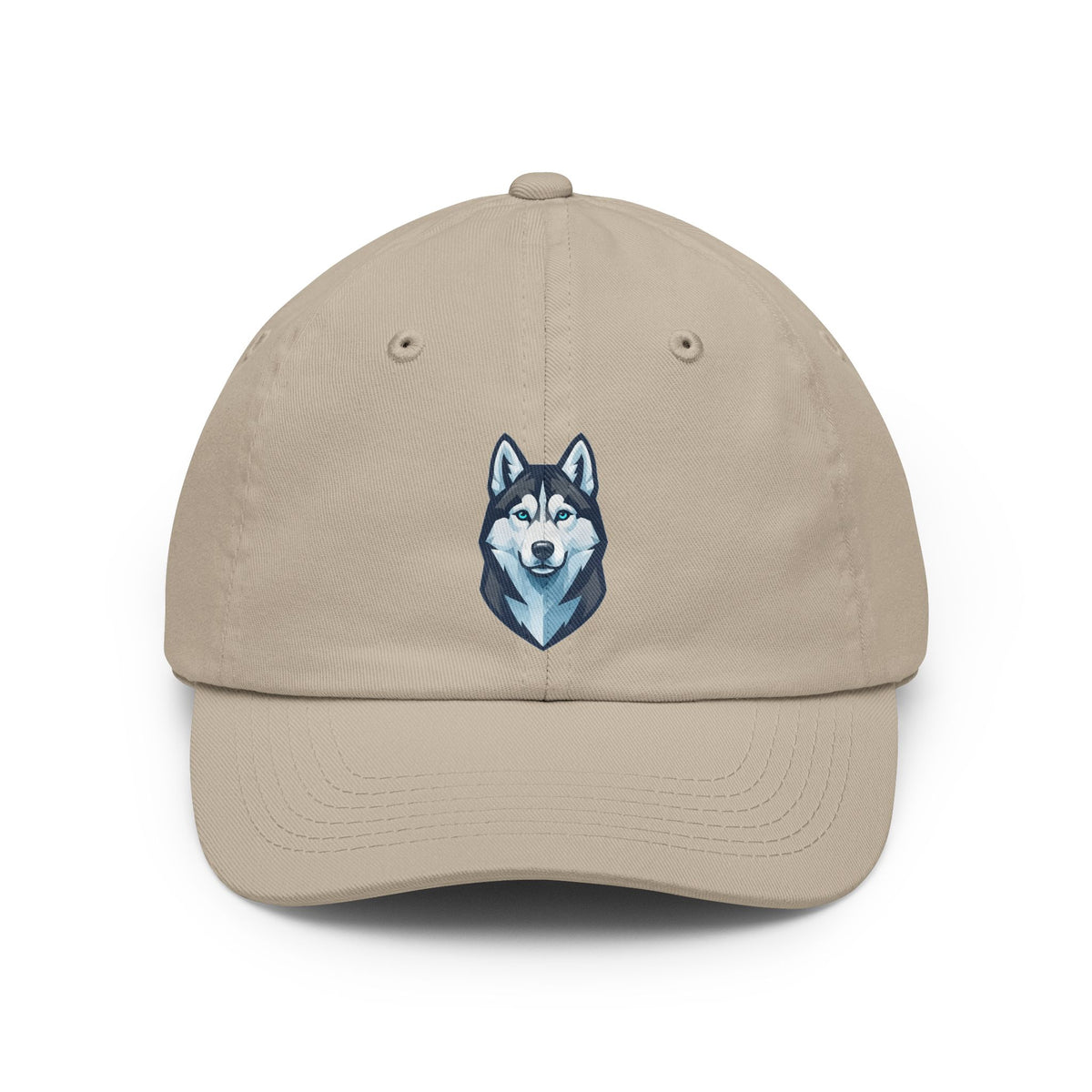 Color: Stone | Siberian Husky Loyal & Free Dad Hat — Graphic