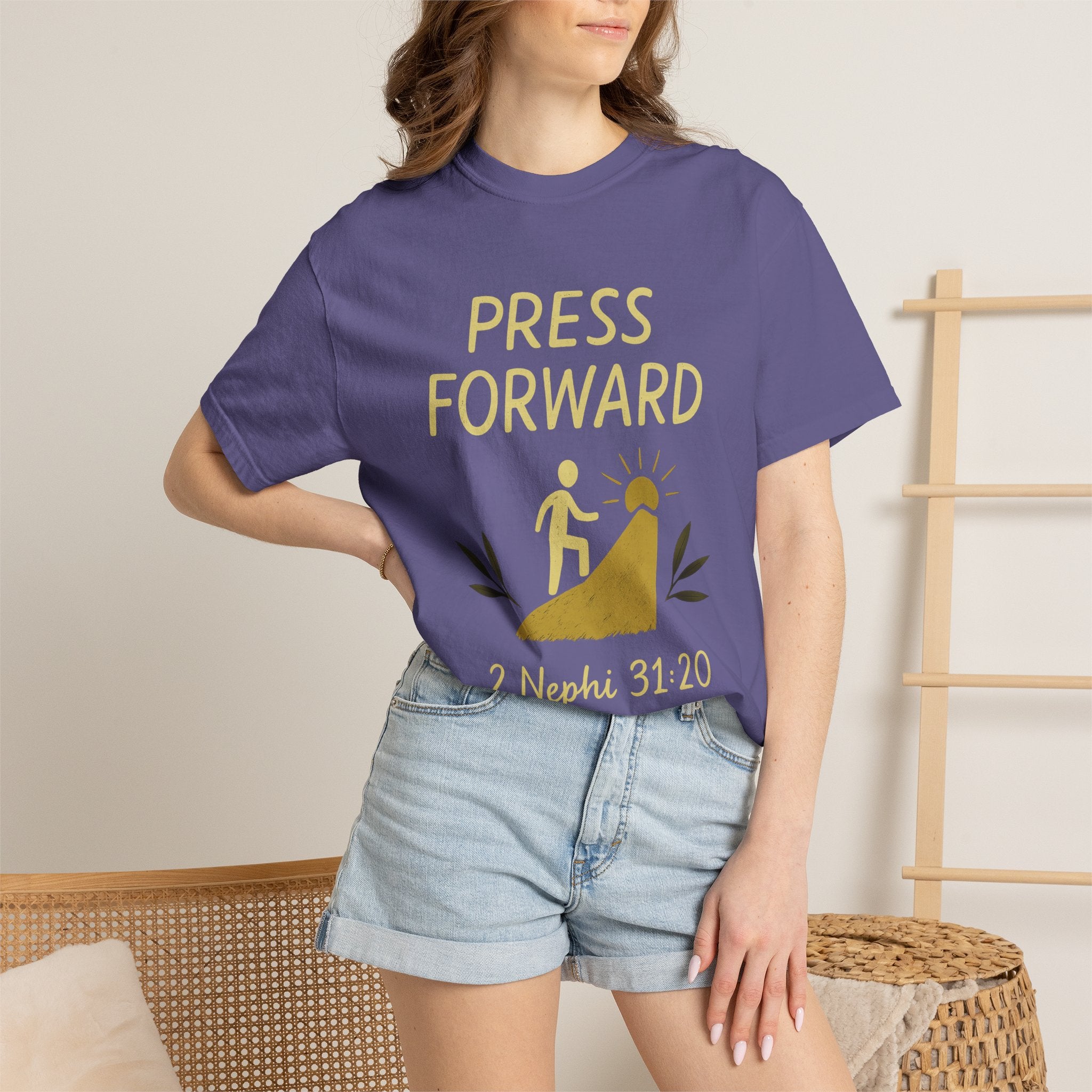 "Press Forward" Unisex Garment-Dyed T-shirt
