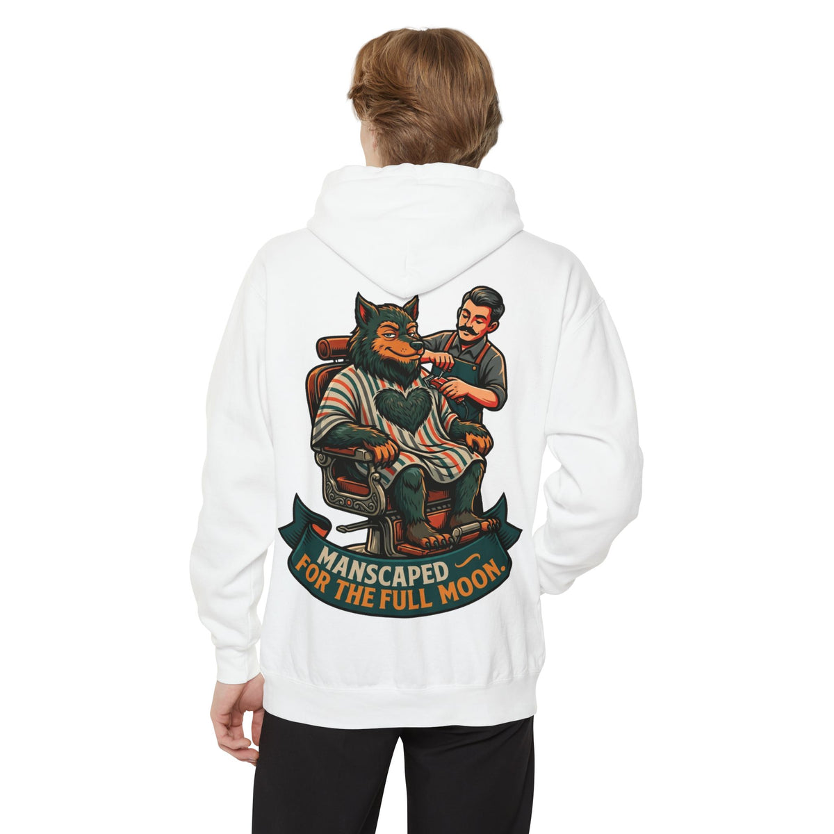 "Manscaped for the Full Moon" Garment-Dyed Hoodie