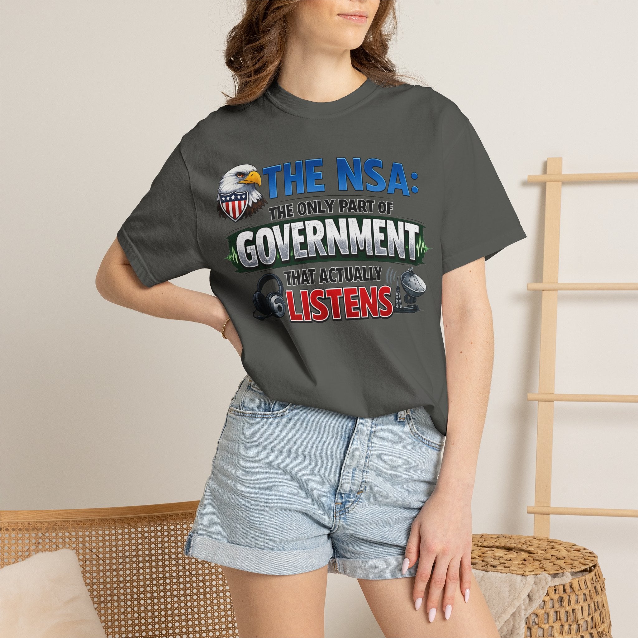 "Finally, Someone Who Cares (Sort Of)" Unisex Garment-Dyed T-shirt