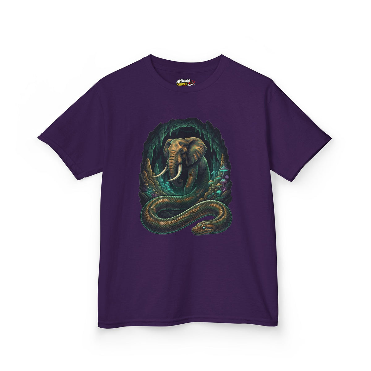 Color: Purple | Grootslang (South African Mythology) Kids Tee