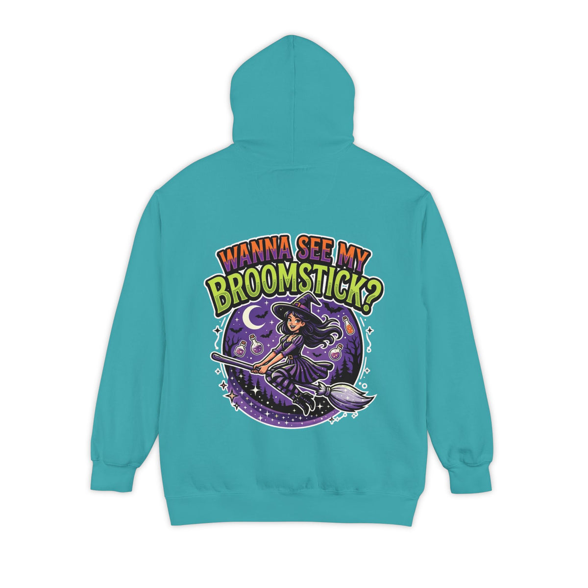 Color: Seafoam | Wanna See My Broomstick Garment-Dyed Hoodie