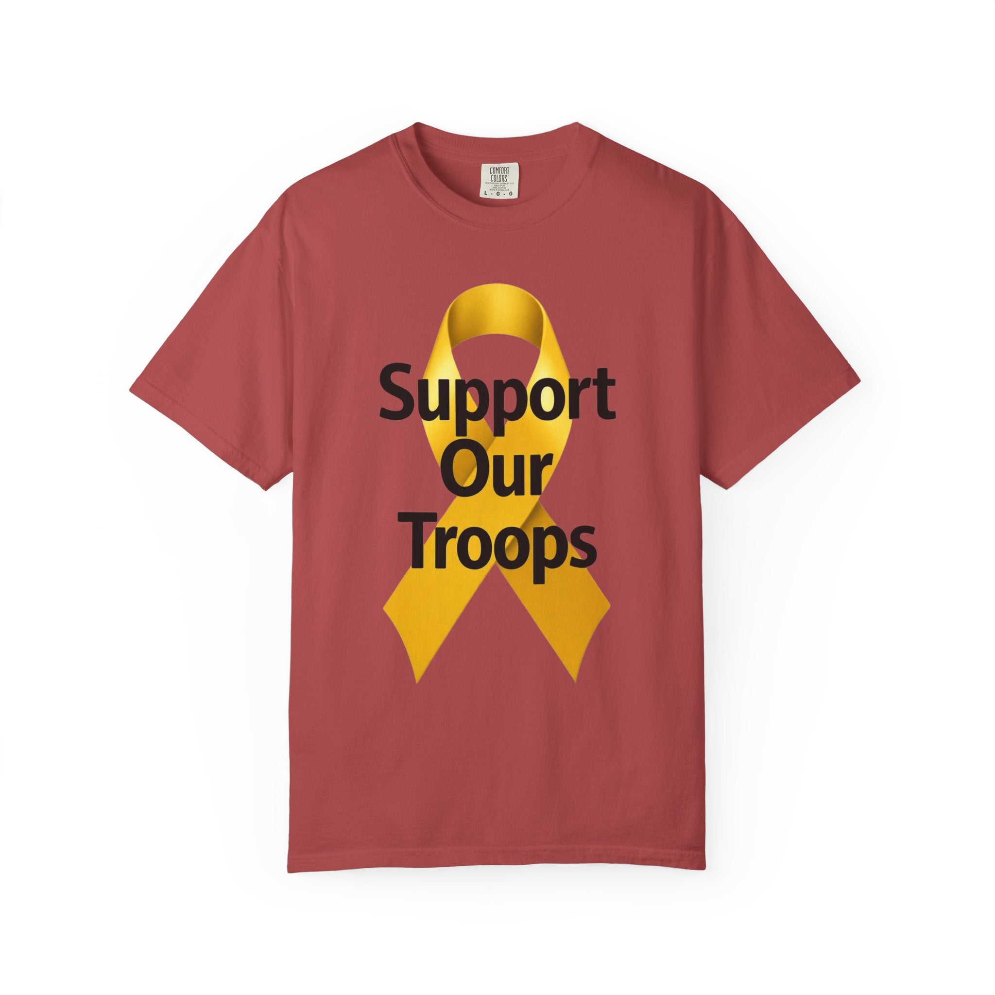 "Support Our Troops" Unisex Garment-Dyed T-shirt