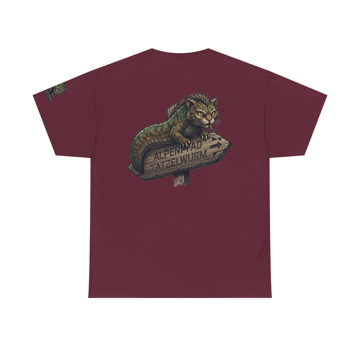 Color: Maroon | Tatzelwurm (Alpine Europe) Premium Graphic Tee