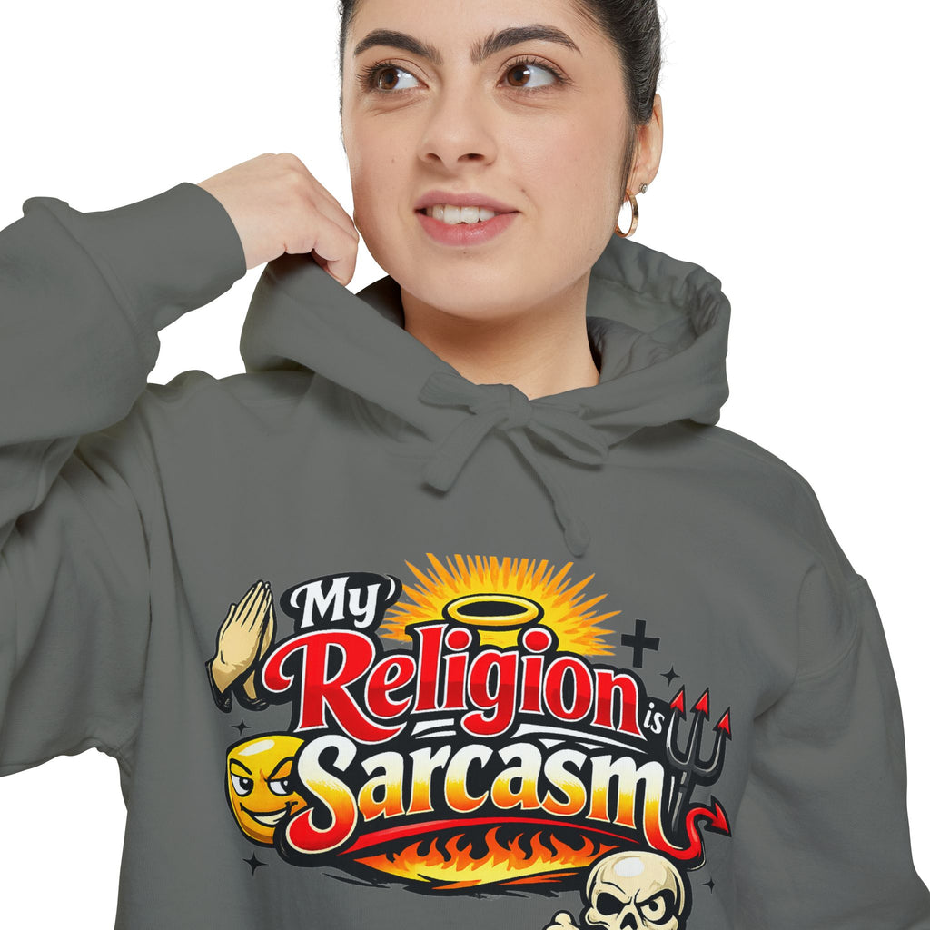 Sarcasm is My Savior | Garment-Dyed Hoodie — AttitudeShirts