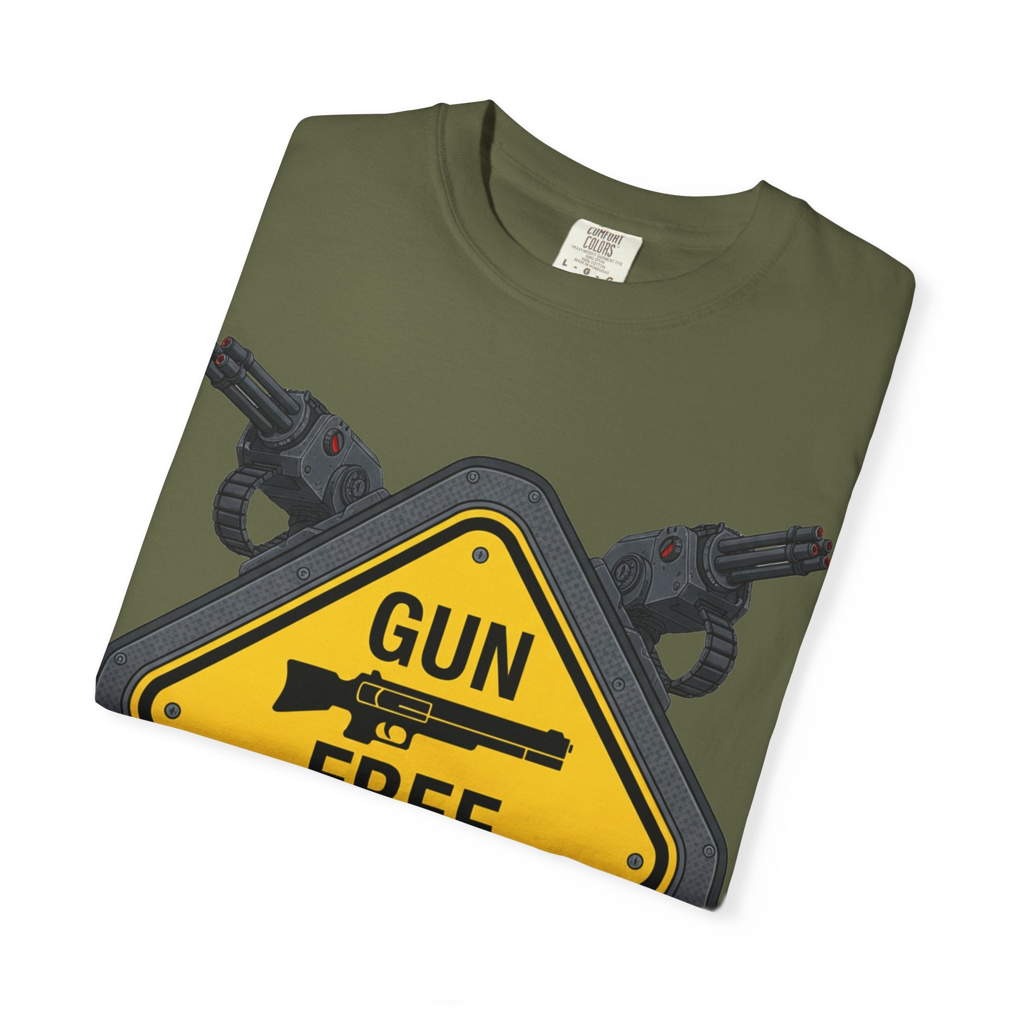 "Gun Free Zone (Heavy Metal Edition)" Unisex Garment-Dyed T-shirt