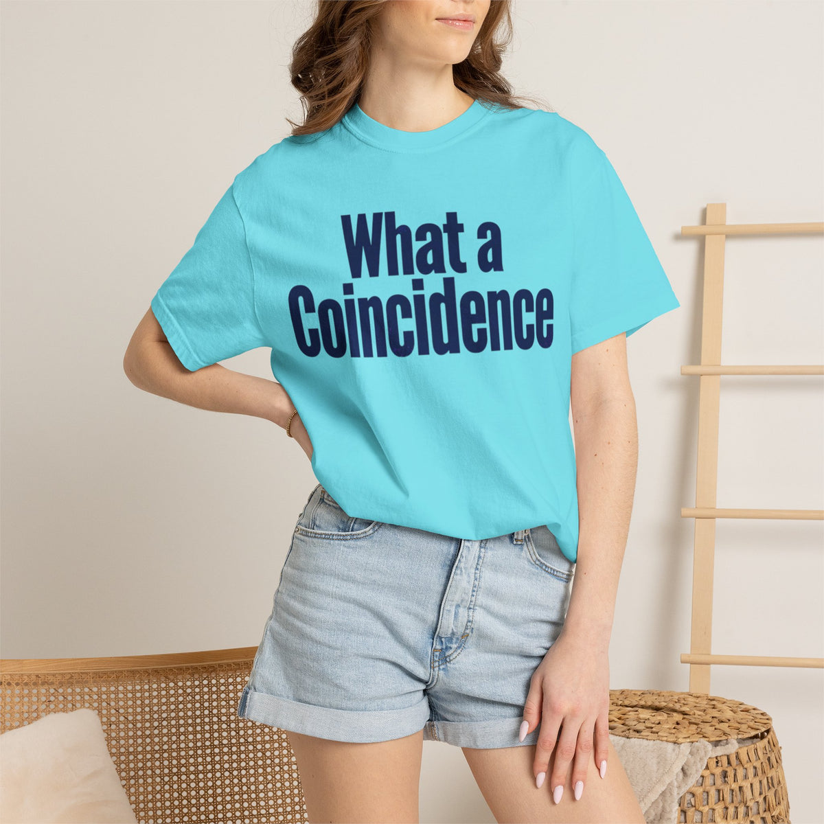 Color: Lagoon Blue | What A Coincidence Unisex Garment-Dyed Tee