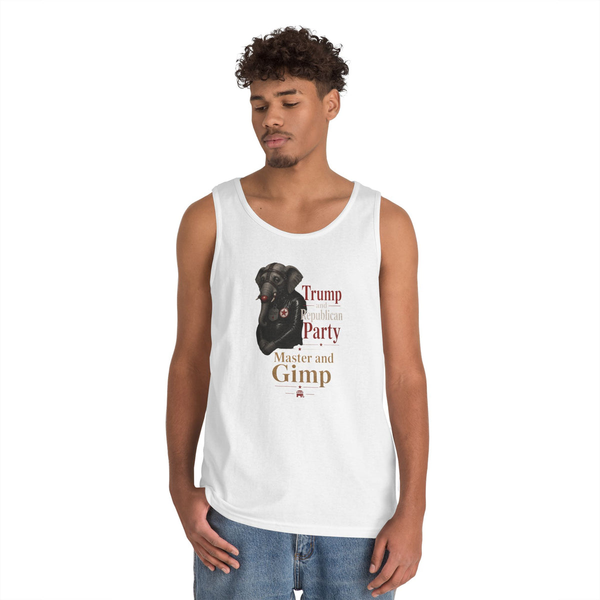 Color: White | Master and Gimp Tank Top