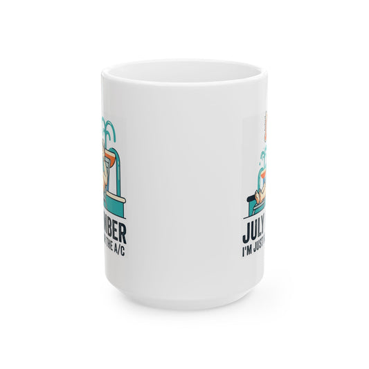 "July Member" White Ceramic Mug