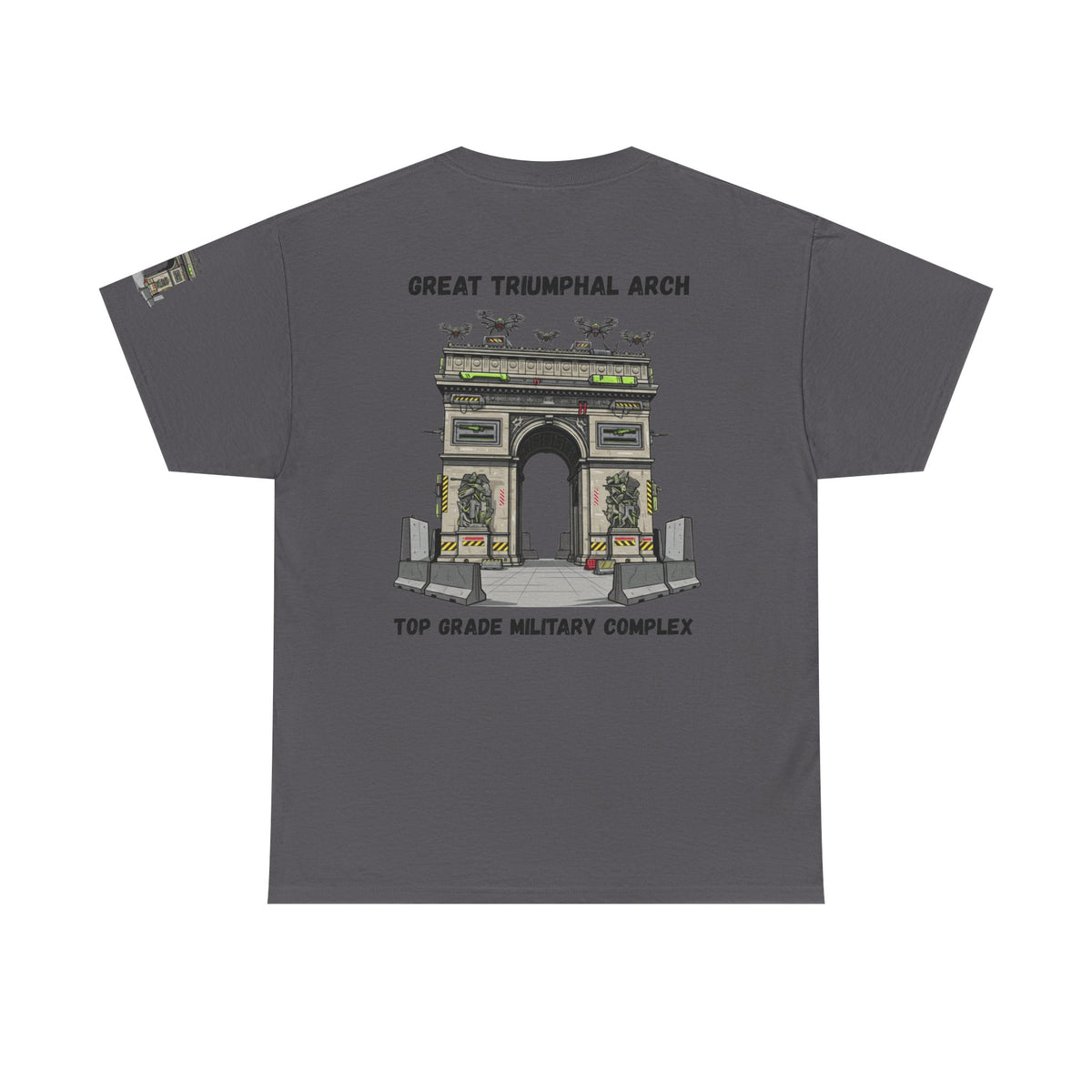 Color: Charcoal | Top Grade Military Complex Premium Graphic Tee