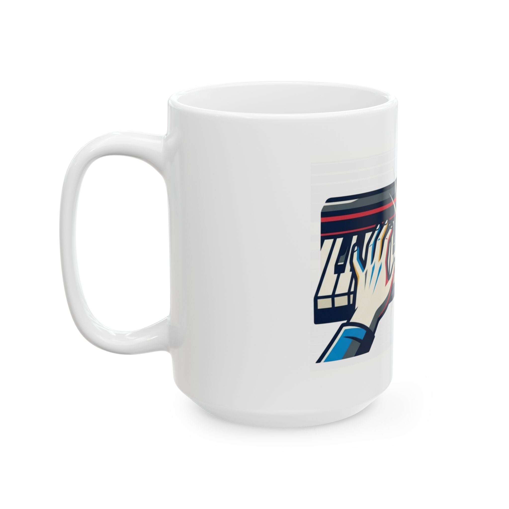 "Imagine What Else These Fingers Can Do" White Ceramic Mug — Graphic
