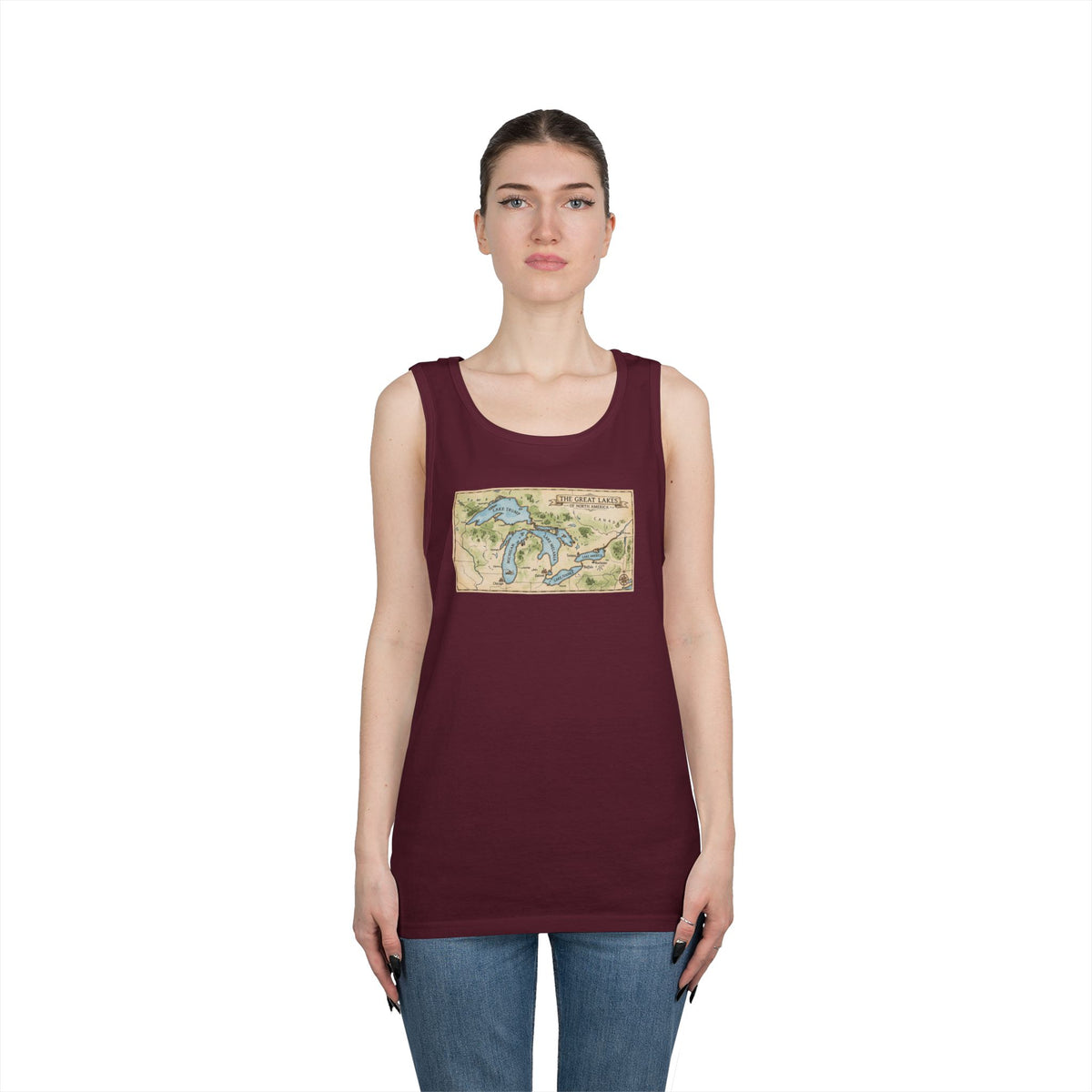 Color: Maroon | 51st State Great Lakes Tank Top