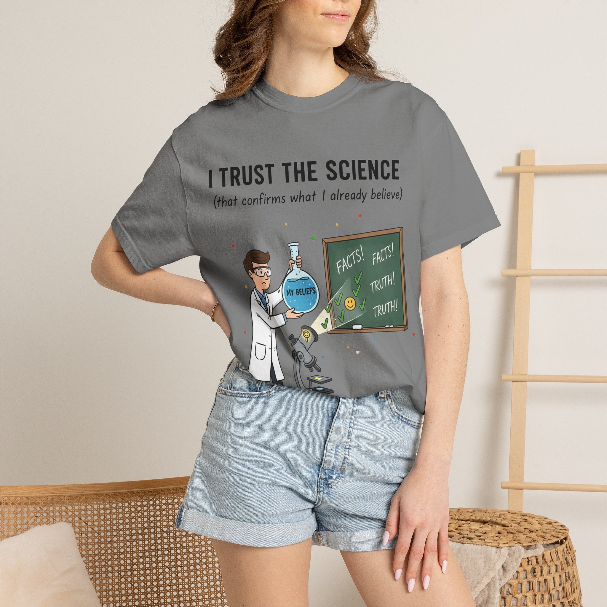 "I Trust The Science" Unisex Garment-Dyed T-shirt
