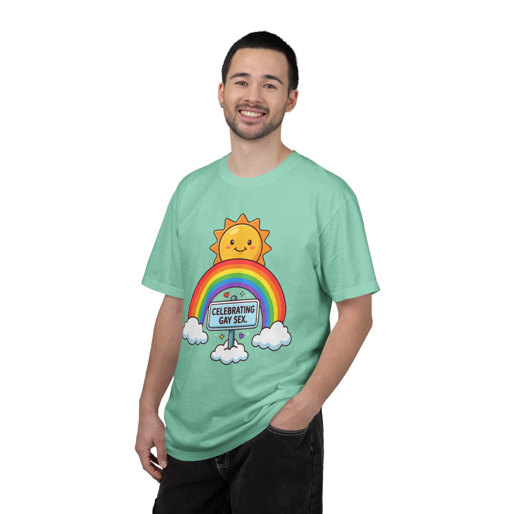 "Celebrating Gay Sex" Unisex Garment-Dyed Tee