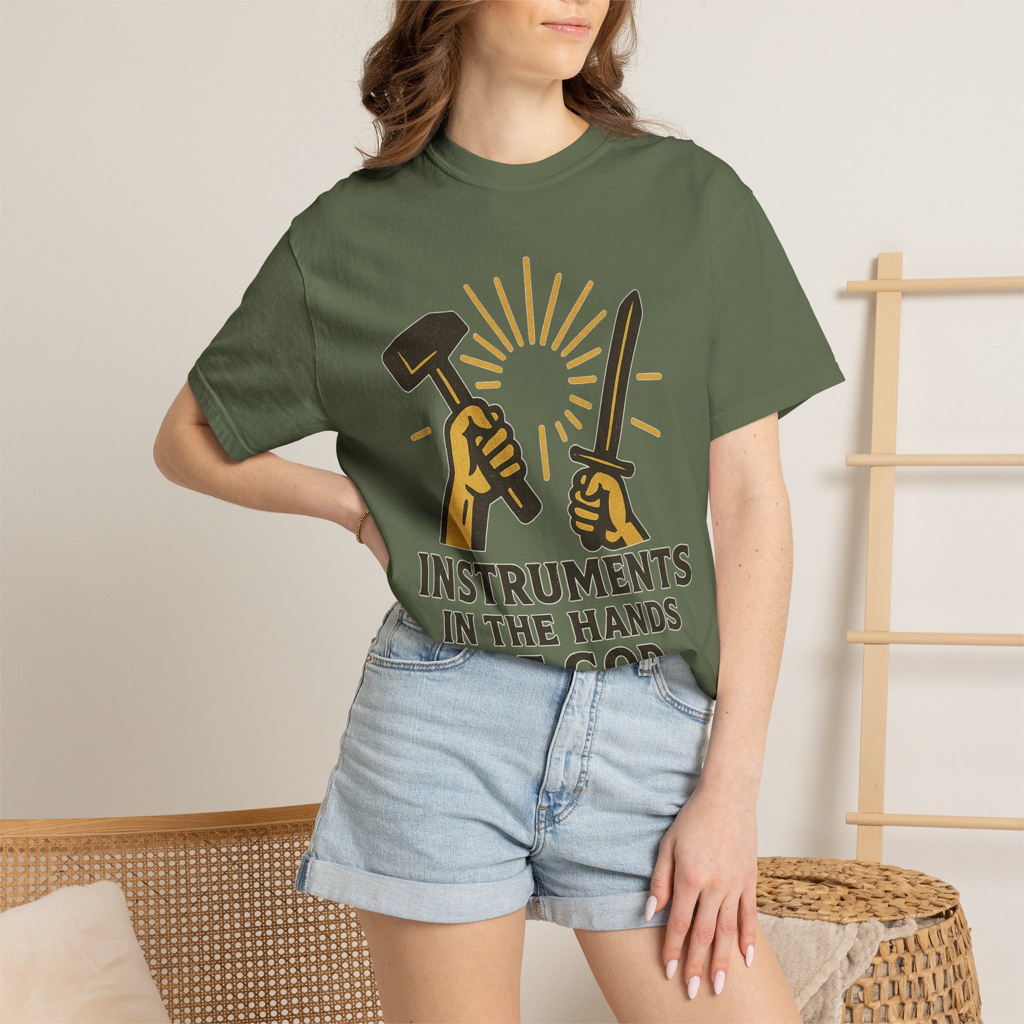 "Instruments in the Hands of God" Unisex Garment-Dyed T-shirt