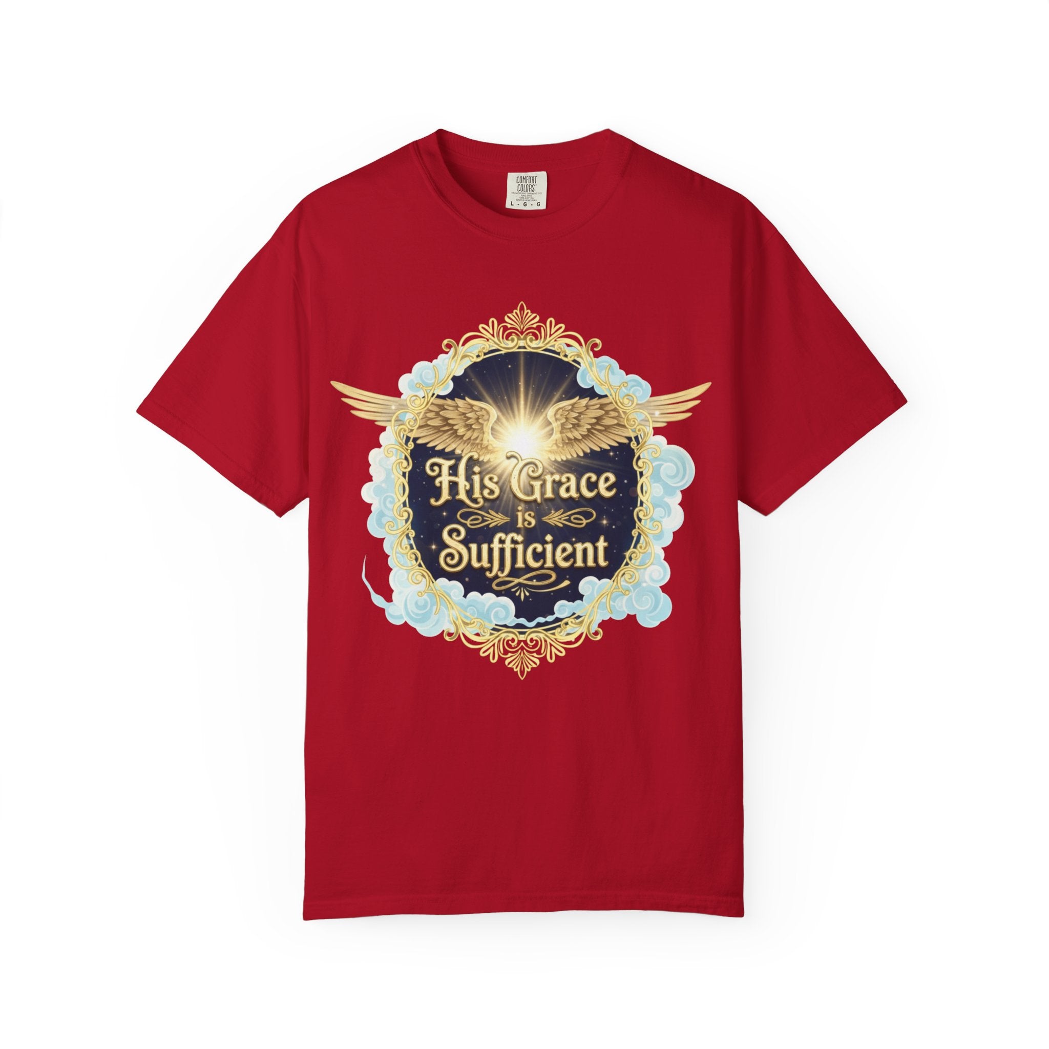 "His Grace is Sufficient" Unisex Garment-Dyed T-shirt