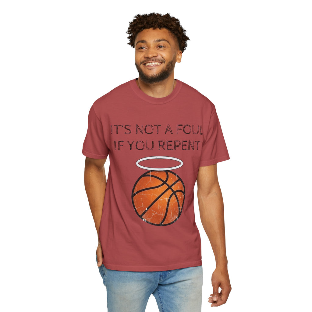 "Not a Foul If You Repent" Unisex Garment-Dyed T-shirt