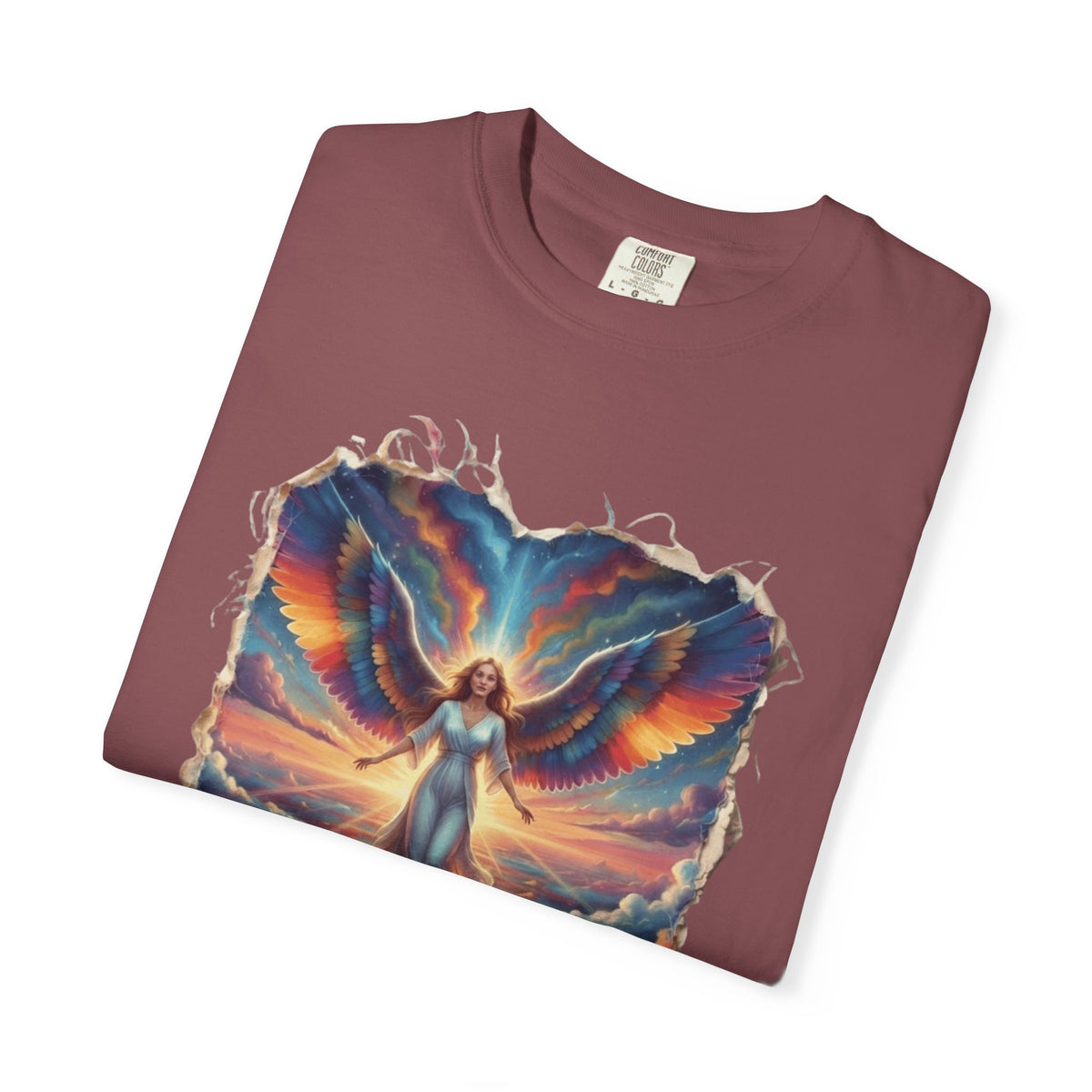 "Rainbow Angel" Unisex Garment-Dyed Tee