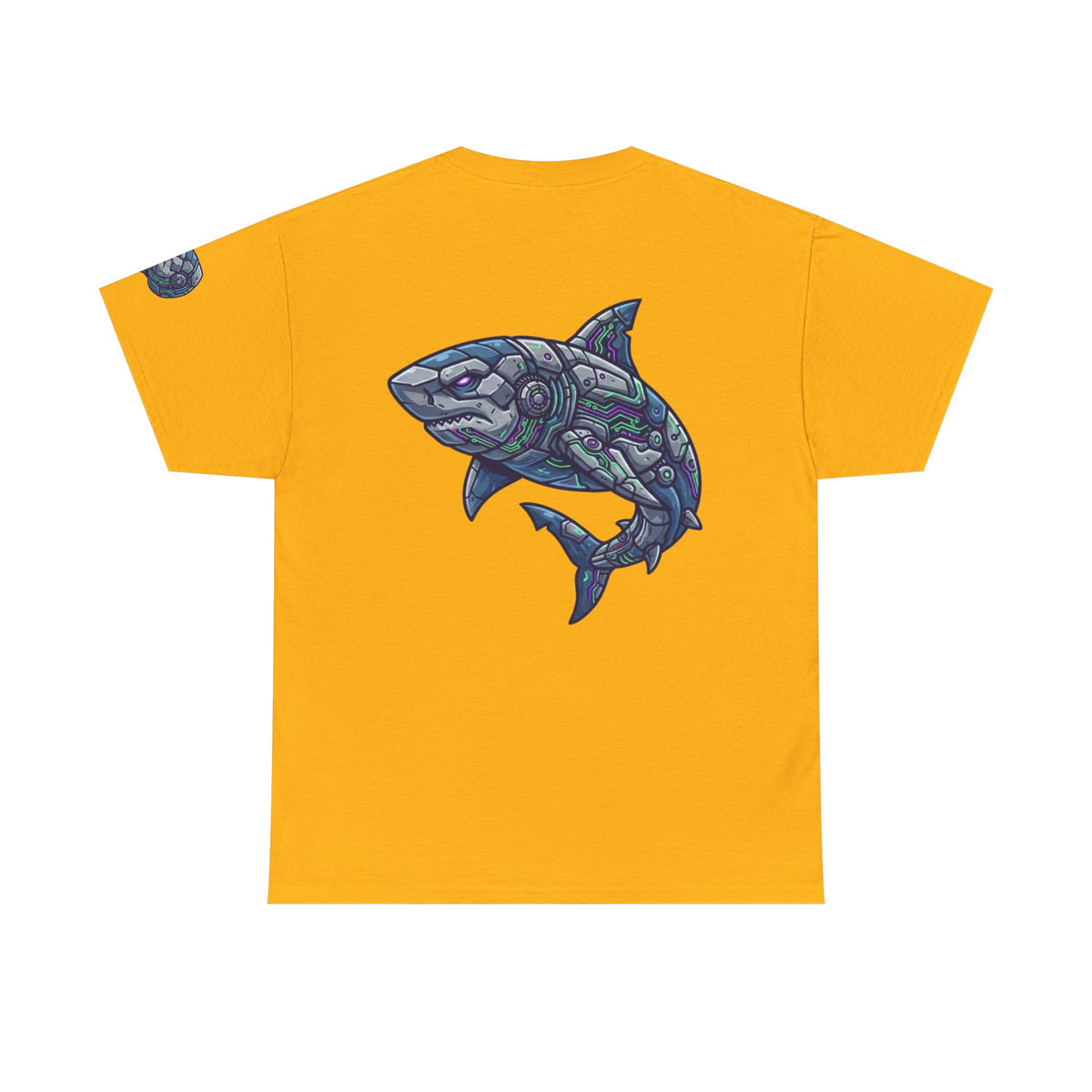 Color: Gold | Cyber Shark Premium Graphic Tee