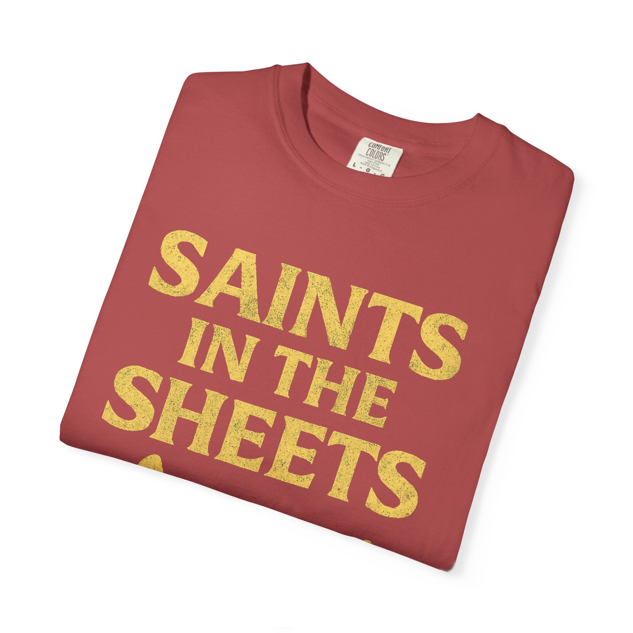 "Saints in the Sheets T-Shirt" Unisex Garment-Dyed T-shirt