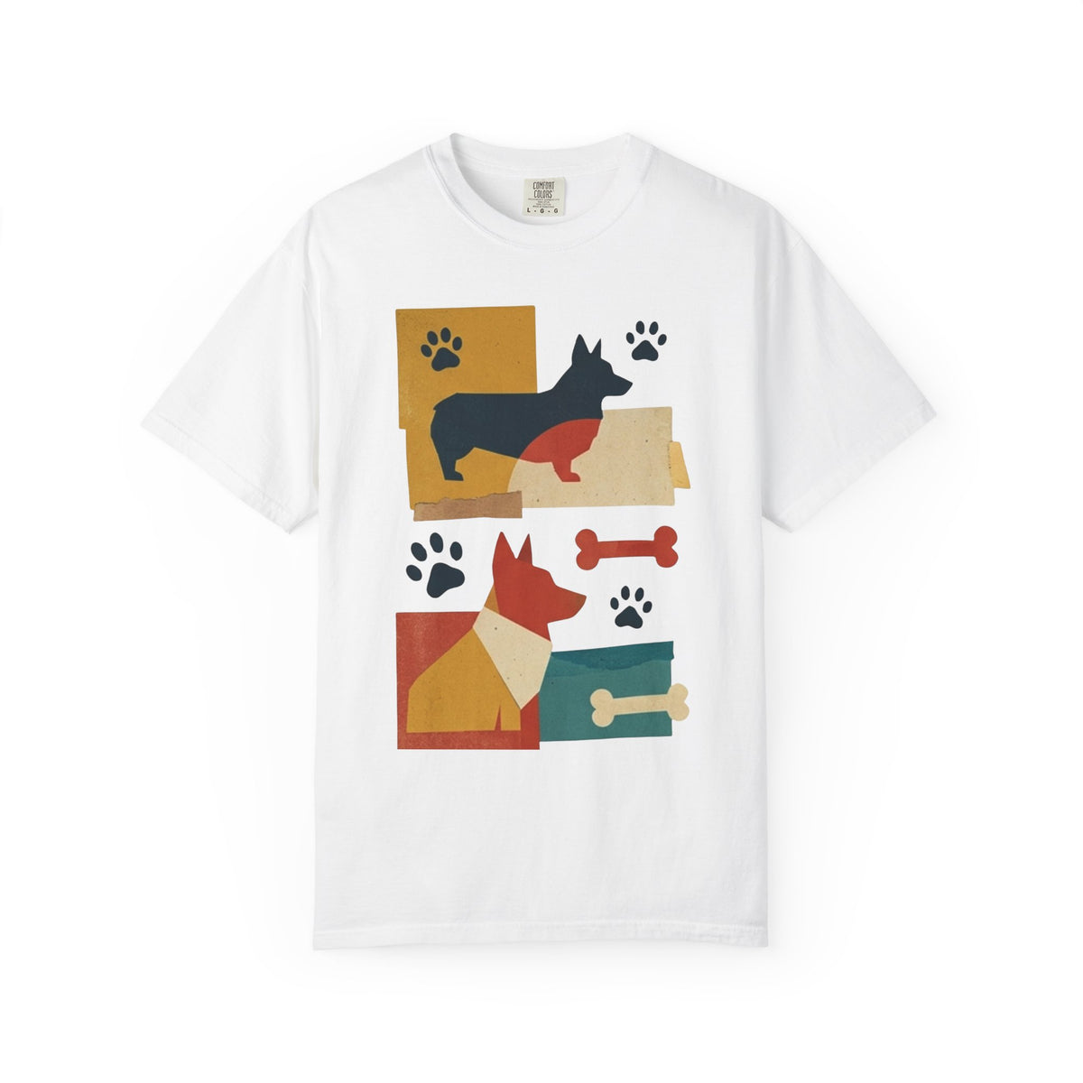 Color: White | Dogs and Bones Unisex Garment-Dyed Tee