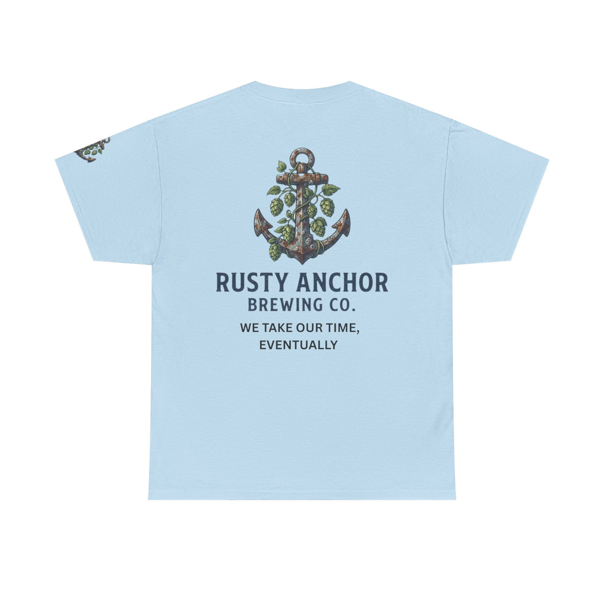 Color: Light Blue | Rusty Anchor Brewing Premium Graphic Tee