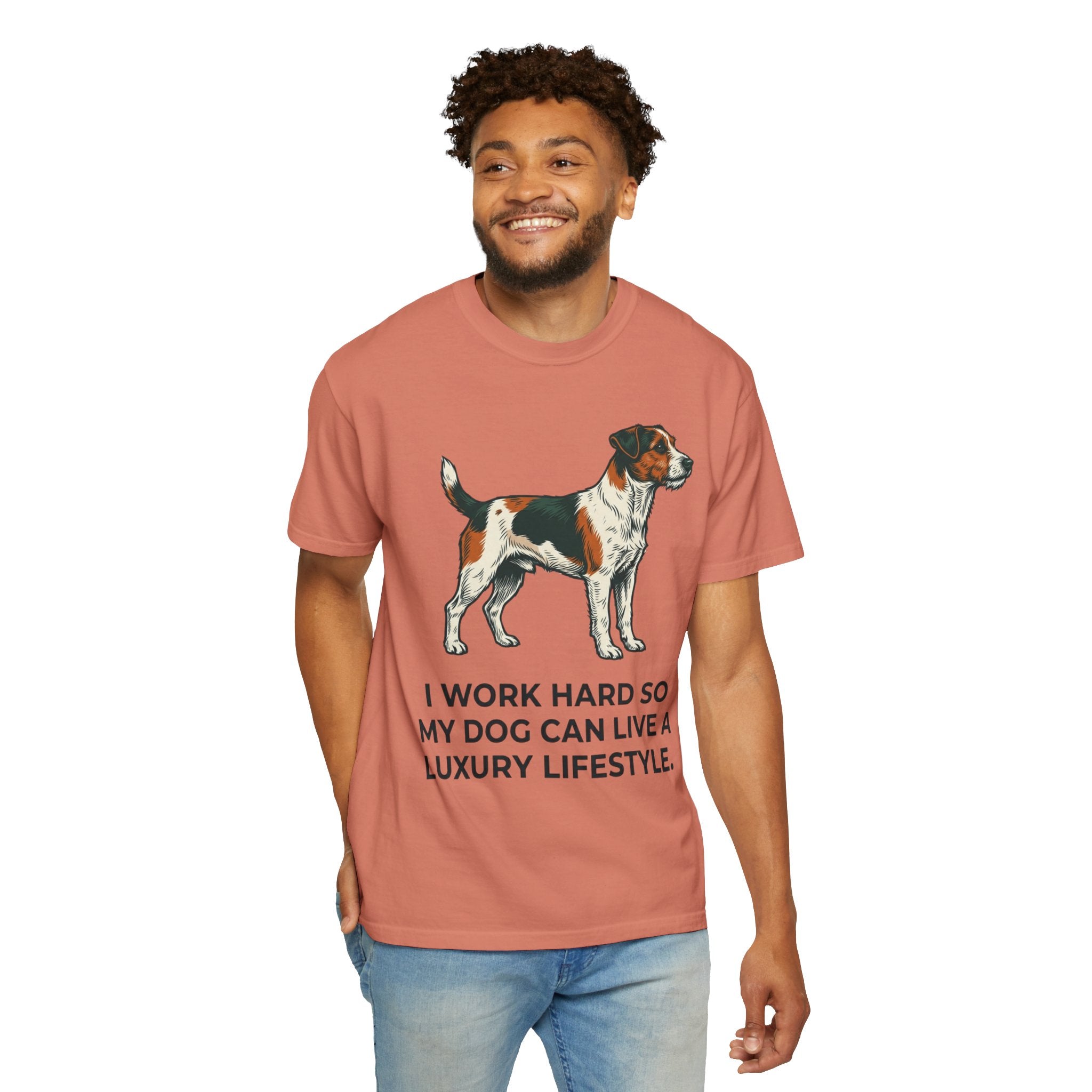 "I Work Hard -1" Unisex Garment-Dyed T-shirt