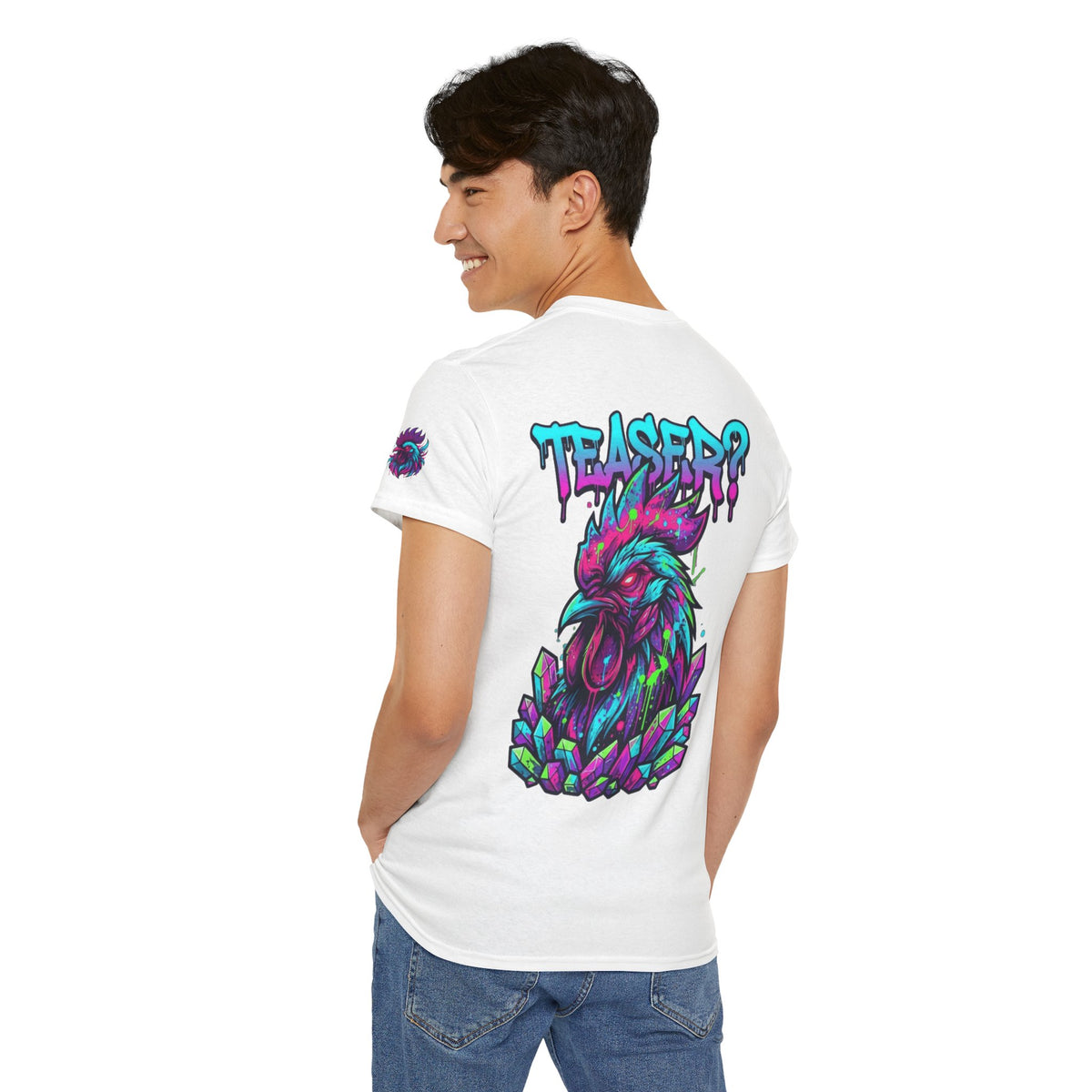 Color: White | Cock Teaser Premium Graphic Tee