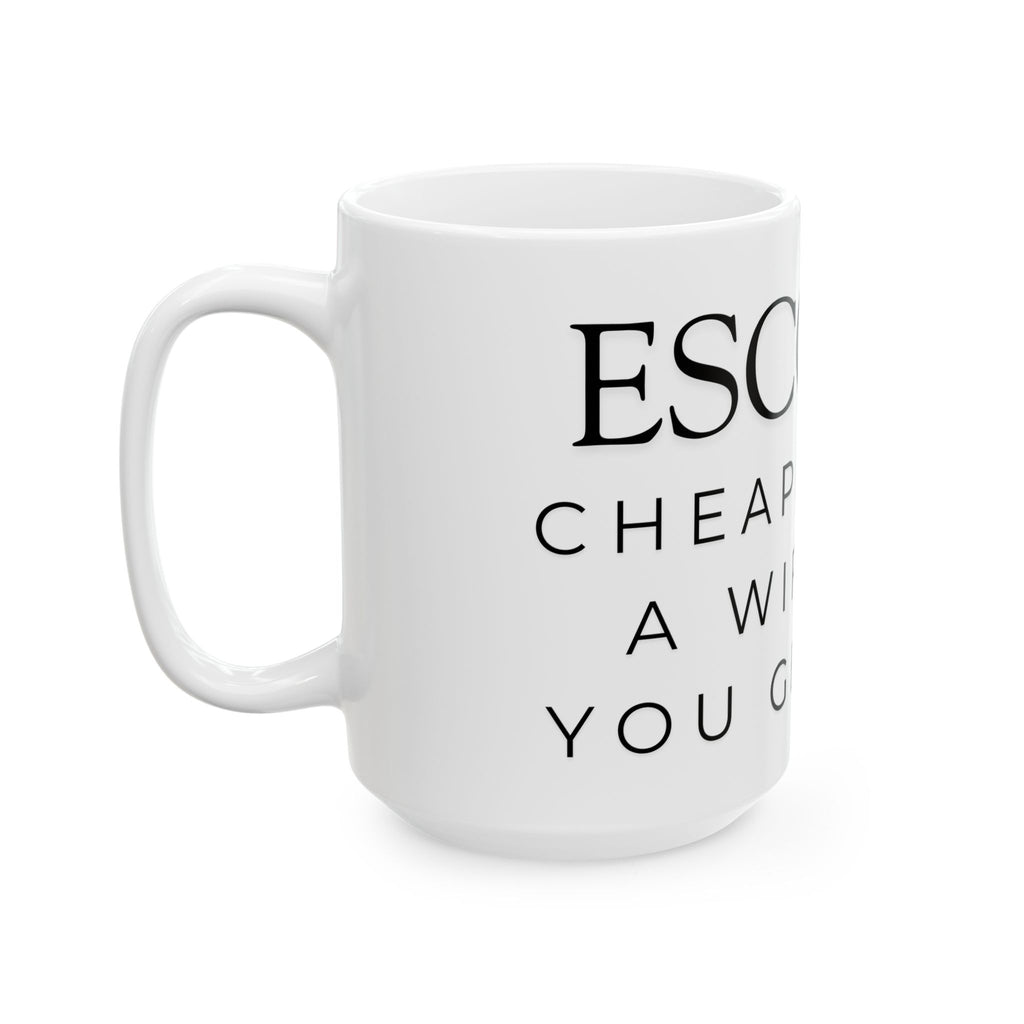 "Escorts" White Ceramic Mug