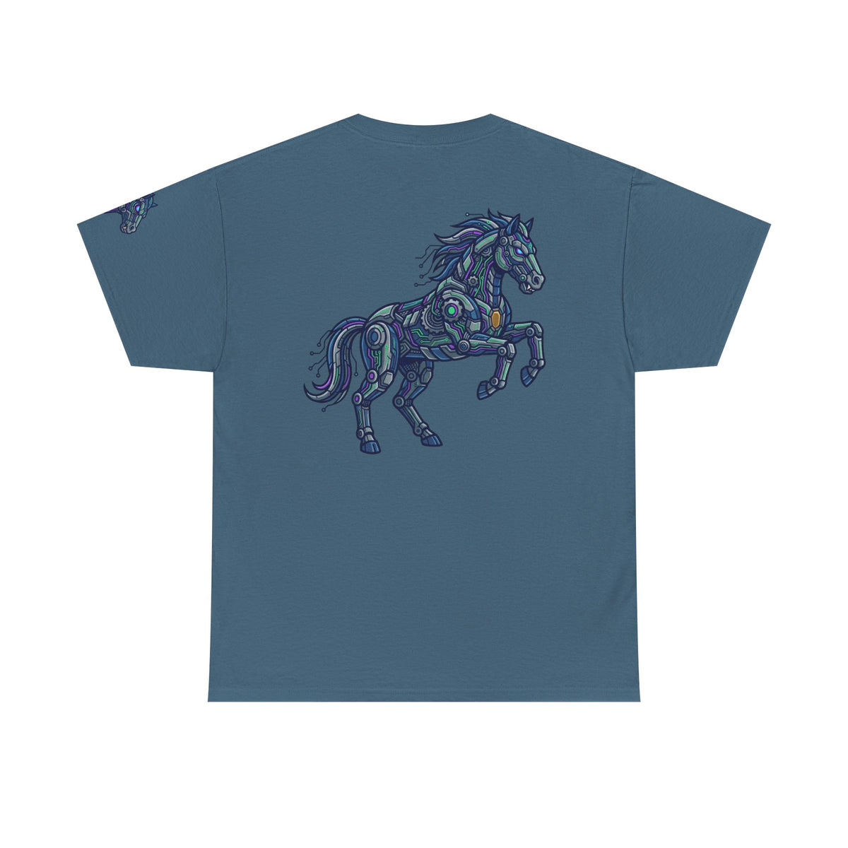 Color: Indigo Blue | Cyber Mustang Premium Graphic Tee
