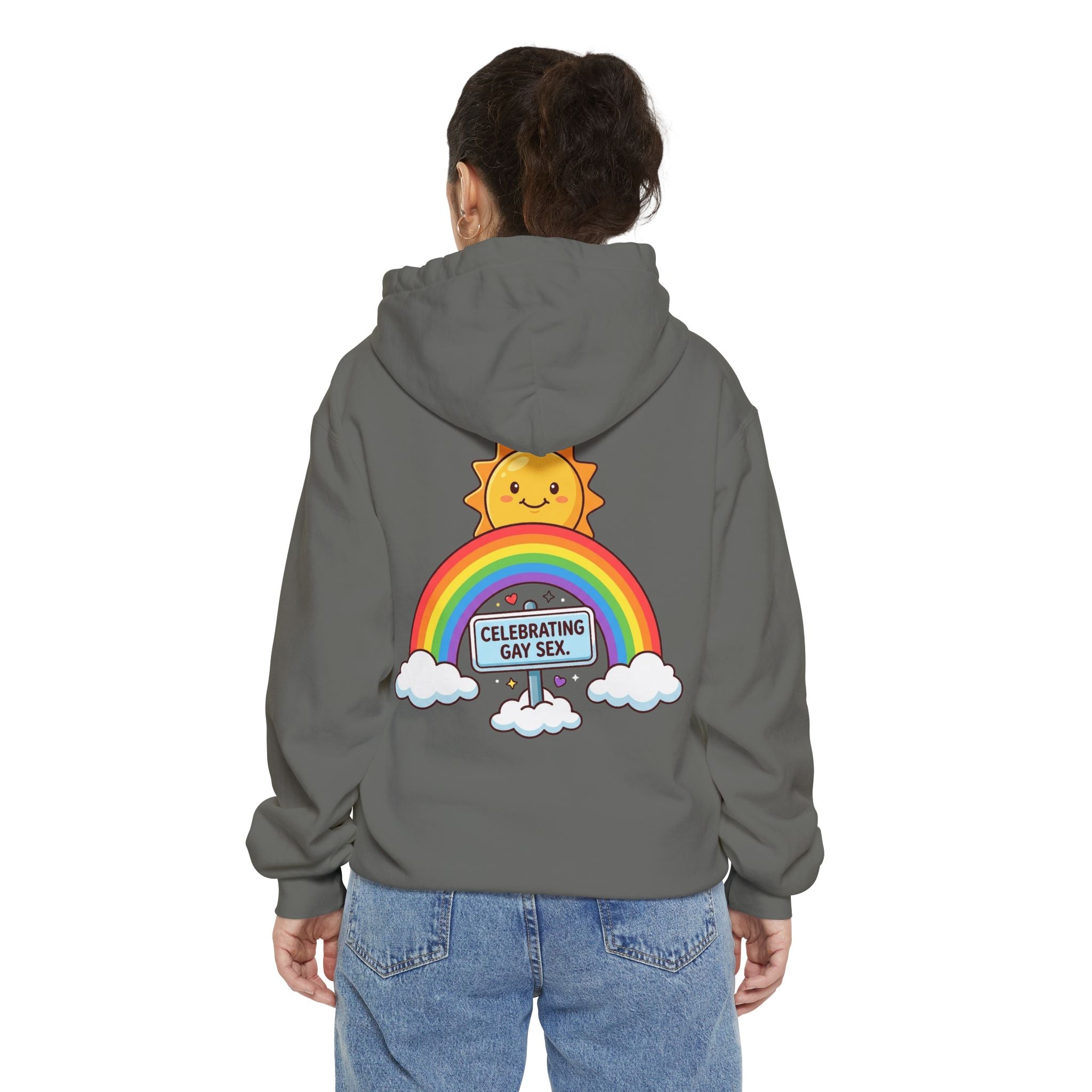 "Celebrating Gay Sex" Garment-Dyed Hoodie