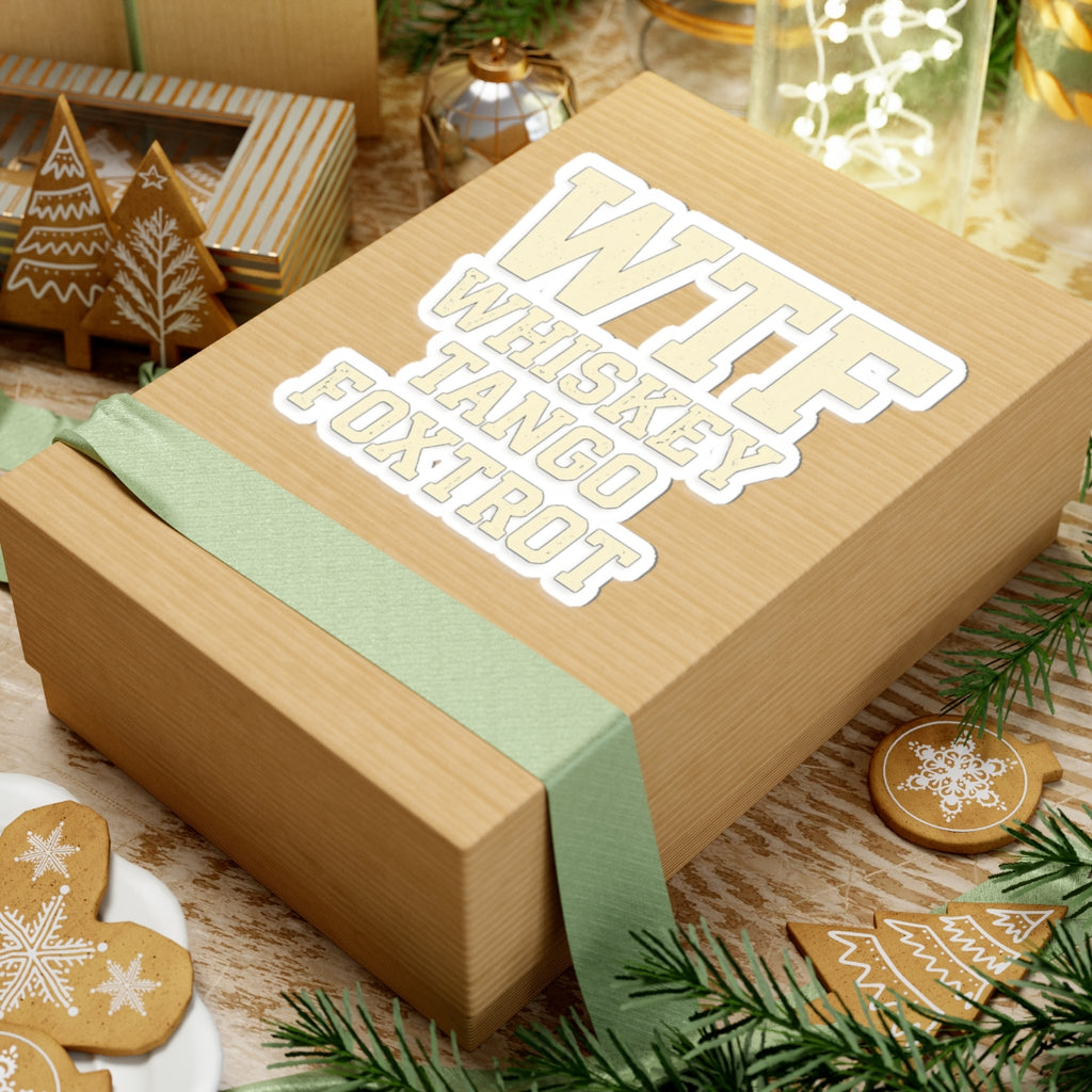 Whisky Tango Foxtrot - WTF Decoded | Kiss-Cut Sticker — AttitudeShirts