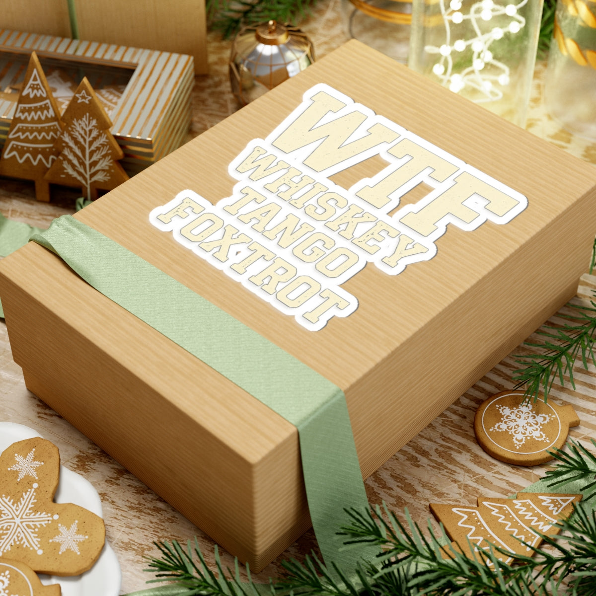 Whisky Tango Foxtrot - WTF Decoded | Kiss-Cut Sticker — AttitudeShirts