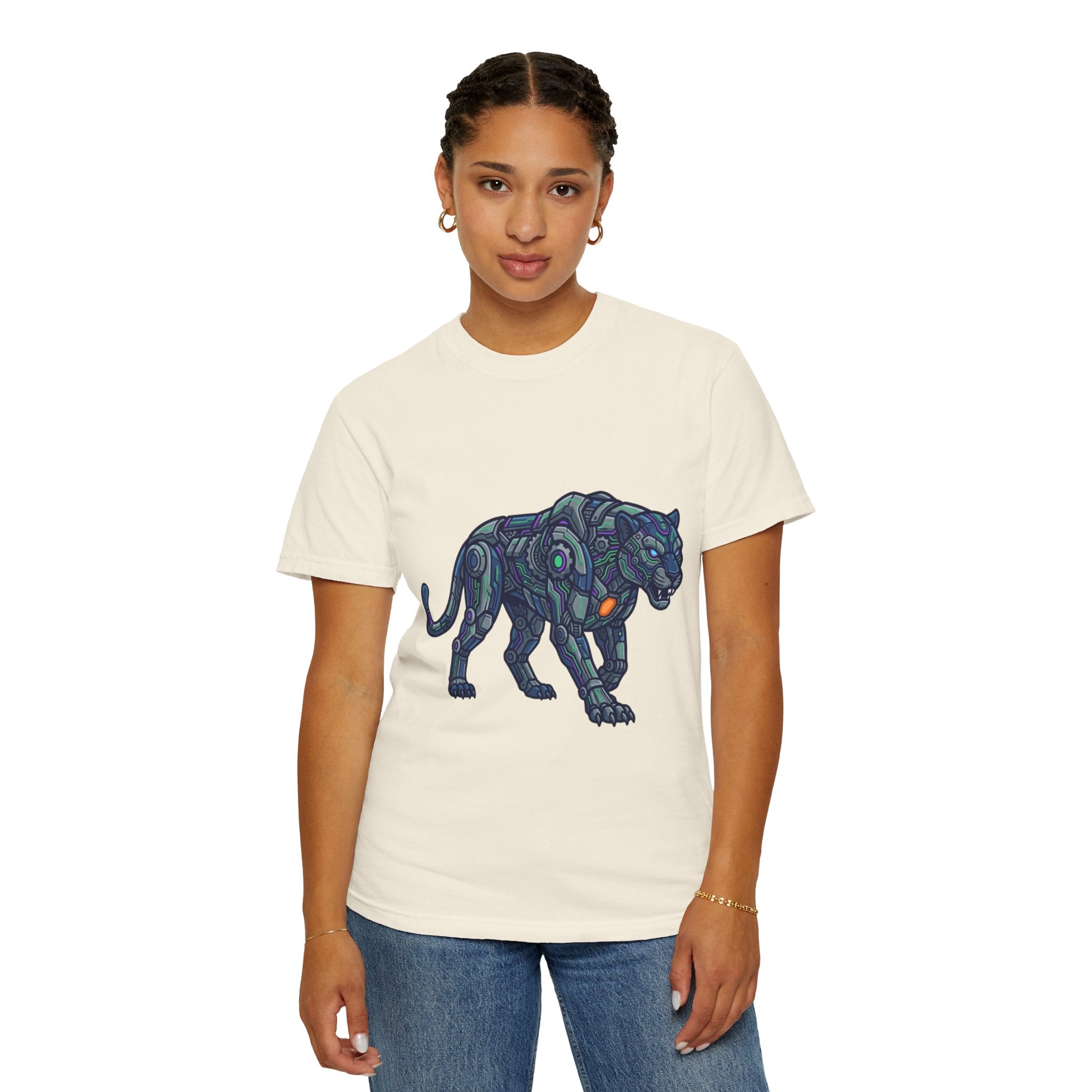 "Cyber Panther" Unisex Garment-Dyed Tee