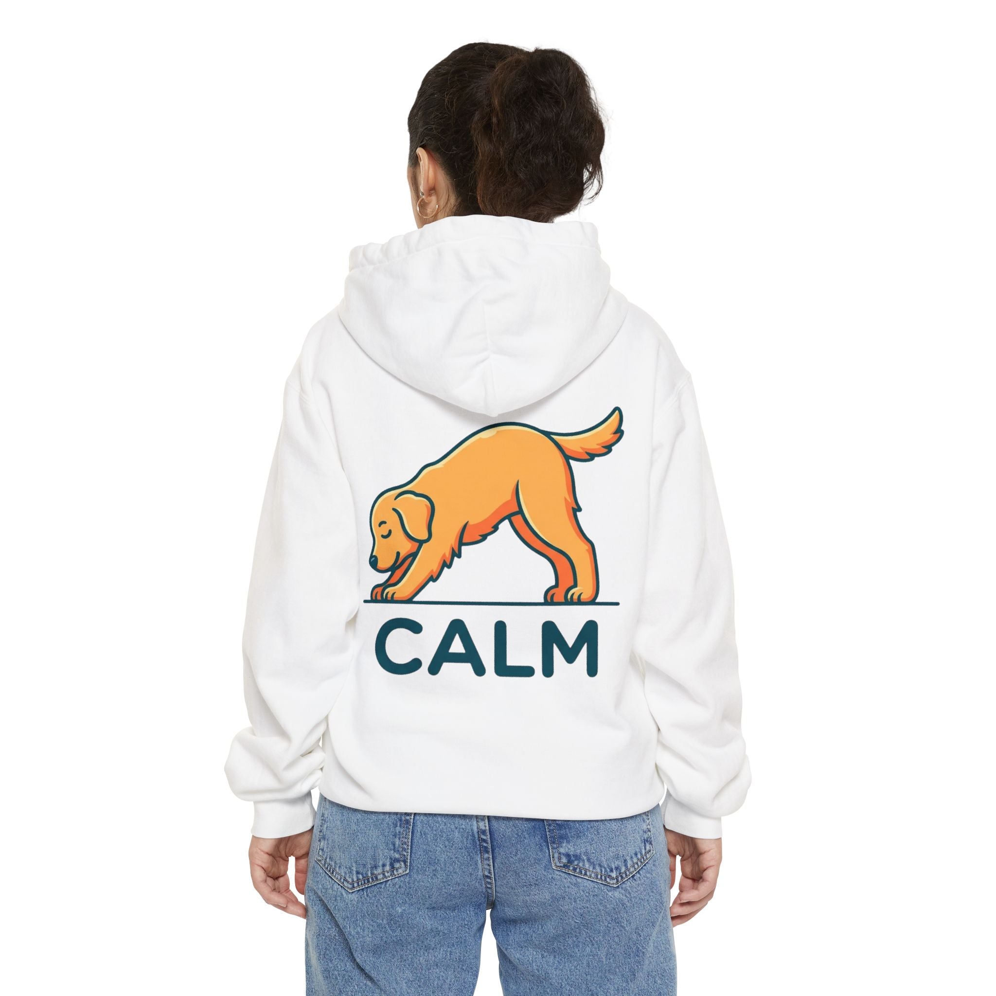 "Dog CALM" Garment-Dyed Hoodie