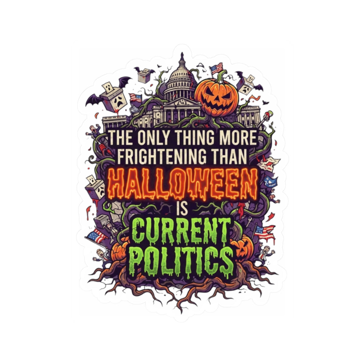 "Current Politics" Sticker — Main