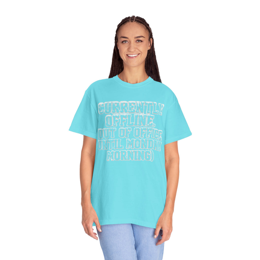 "Currently Offline" Unisex Garment-Dyed Tee