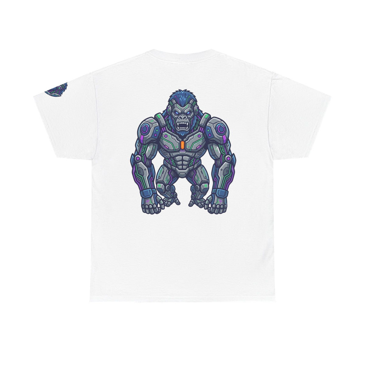 Color: White | Cyber Gorilla Premium Graphic Tee