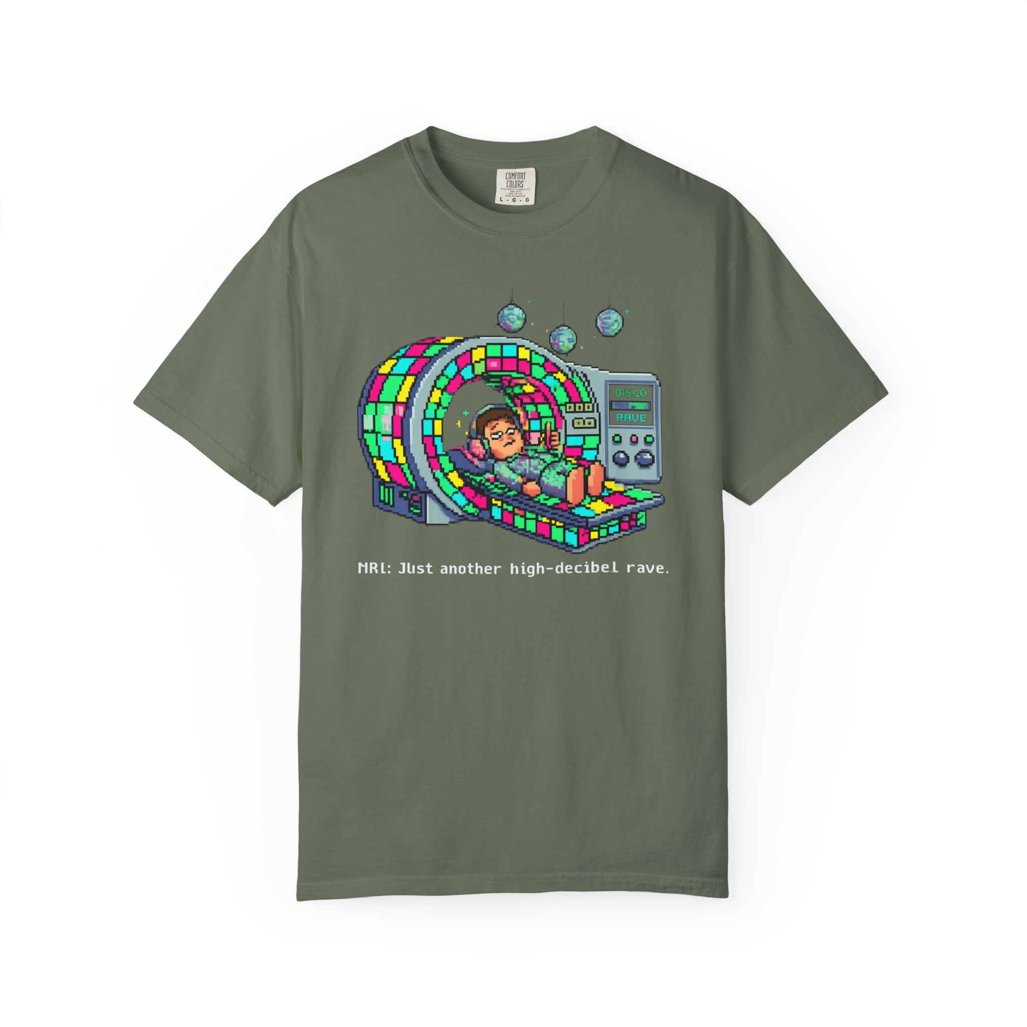 "MRI High Decibel Rave" Unisex Garment-Dyed T-shirt