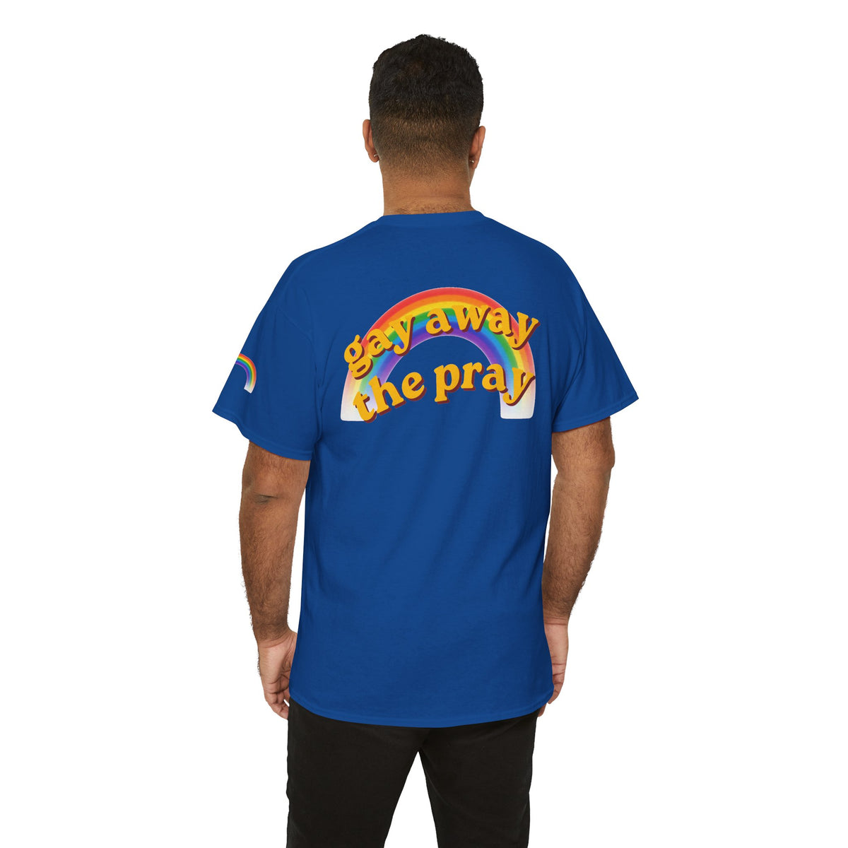 Color: Royal | Gay Away the Pray Premium Graphic Tee
